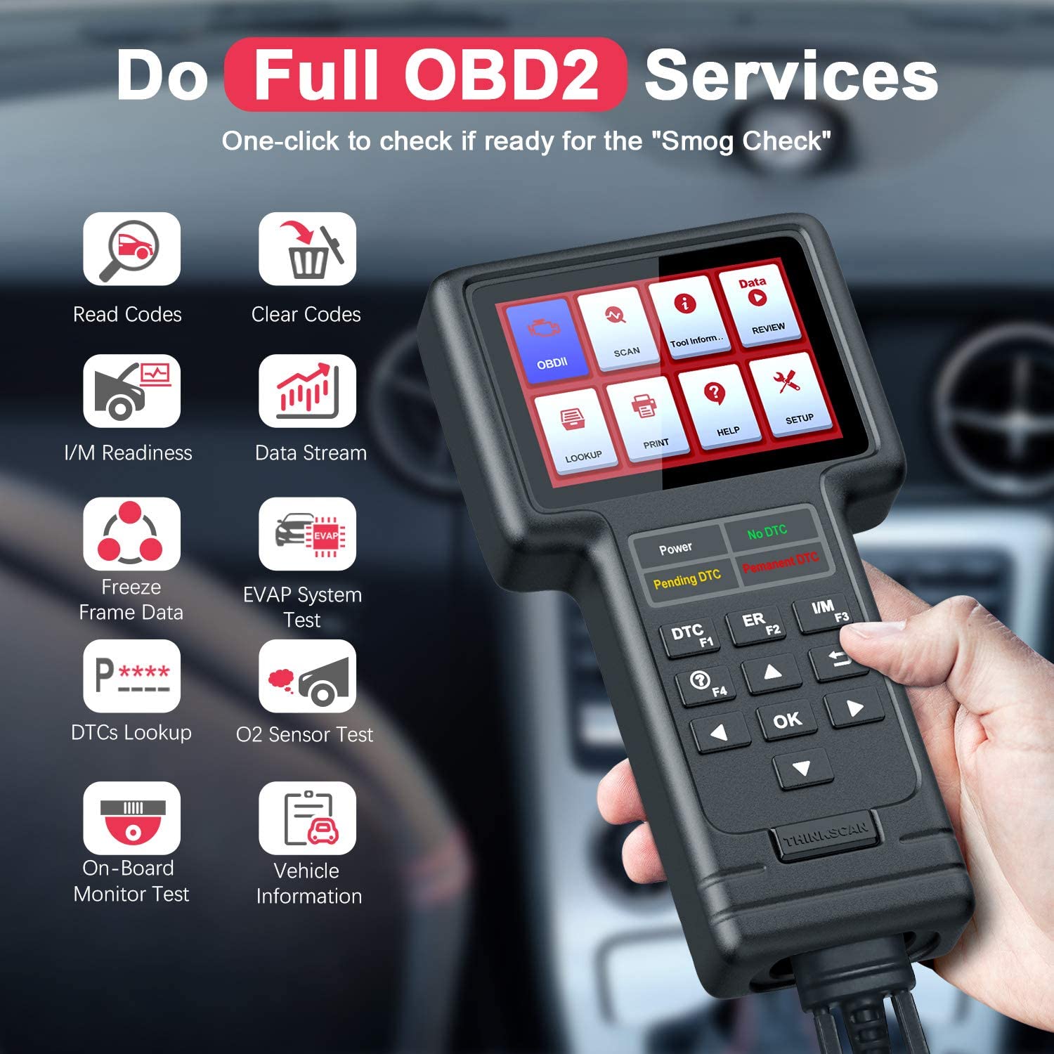 THINKSCAN 660 Professional OBD2 Scanner - Automotive Diagnostic Tool for Engine, Transmission, ABS & Airbag Code Reset | Car Repair & Maintenance | Compatible with Most Vehicles