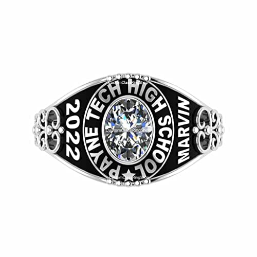 Custom Personalized Class Rings for Women - High Quality 2022, 2023, 2024 Graduation Rings | Perfect Gift for Graduation, Anniversary & Special Occasions