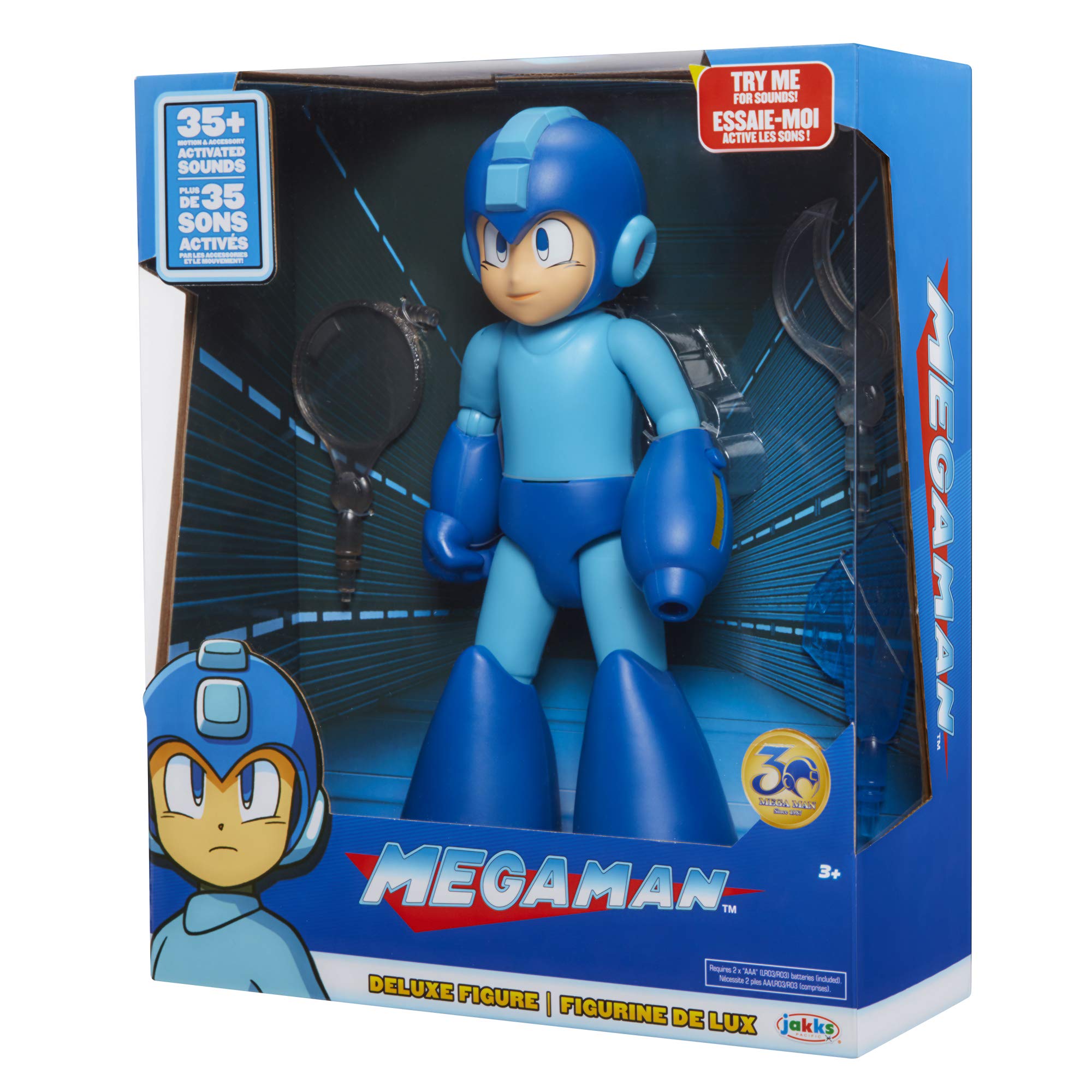 Mega Man Classic Deluxe Action Figure with LED Lights & Sound Effects - Perfect for Collectors, Gaming Enthusiasts & Nostalgic Gift Giving