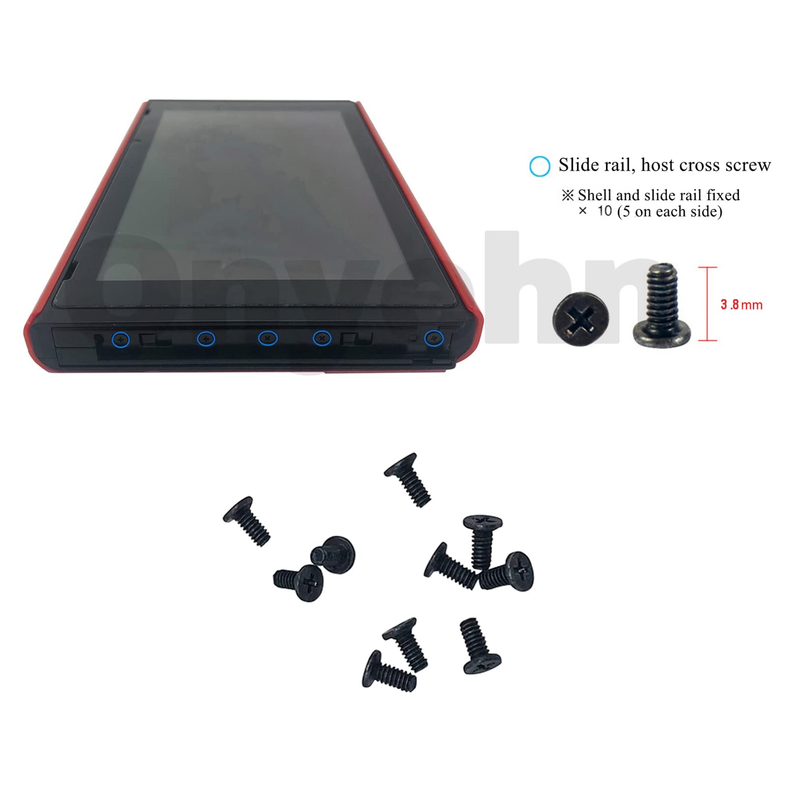 Onyehn Replacement Game Accessories Repair Kit - Left & Right Slide Rail with Flex Cable & Cross Screws for Nintendo Switch - Fix Joy-Con Drift, DIY Console Repair - Perfect for Gaming Enthusiasts & Home Repairs