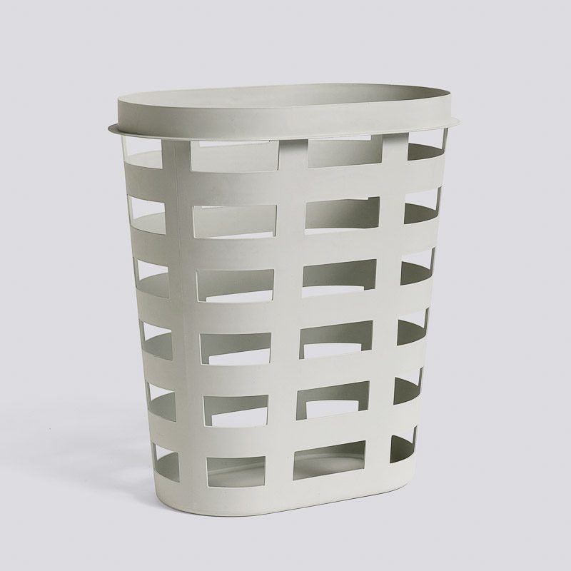 HAY Storage and Laundry Basket - Light Grey Woven Organizer for Bedroom, Bathroom & Closet Organization