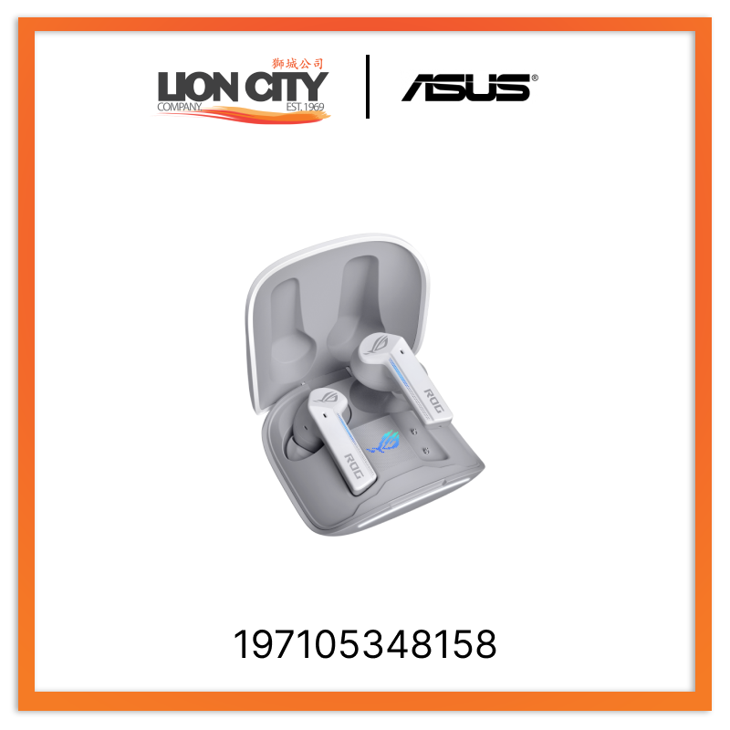 ASUS ROG Cetra True Wireless SpeedNova White Gaming Earbuds - Low Latency Bluetooth Earbuds for Mobile Gaming, PC & Console - Premium Sound for FPS, MOBA & Esports