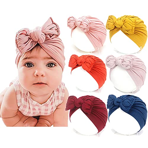 6 Bow Baby Turbans