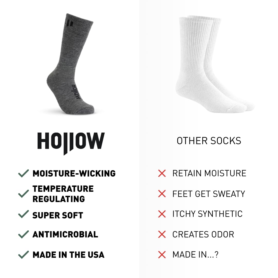 Premium Hollow Alpaca Boot Socks for Men & Women - Moisture Wicking, Temperature Regulating Hiking & Running Socks - Perfect for Outdoor Adventures & Cold Weather Activities