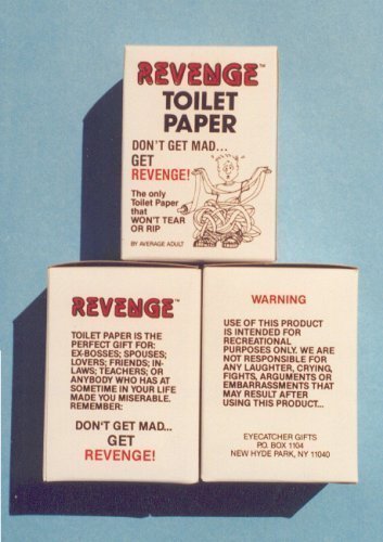 Revenge Toilet Paper - Prank Joke Novelty Bathroom Tissue - Perfect for Gag Gifts, Office Pranks & Birthday Surprises