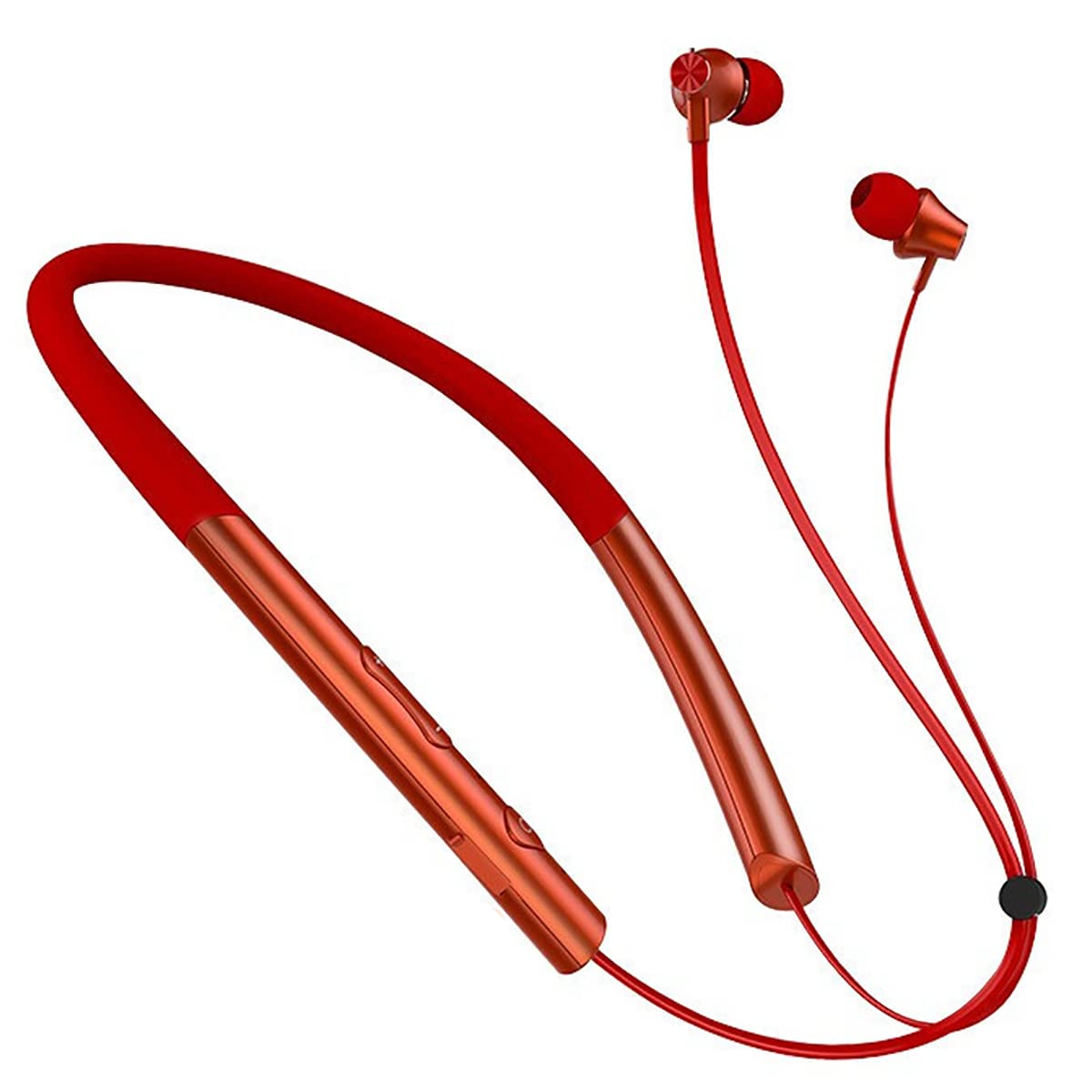 IKXO Neckband Bluetooth Headphones with Noise Cancelling & Built-in Mic - Wireless Sports Earbuds Bluetooth 5.0, CVC 8.0, IPX7 Waterproof for Running, Gym, Workout, Driving & Office Use - Compatible with iPhone/Android (Red)