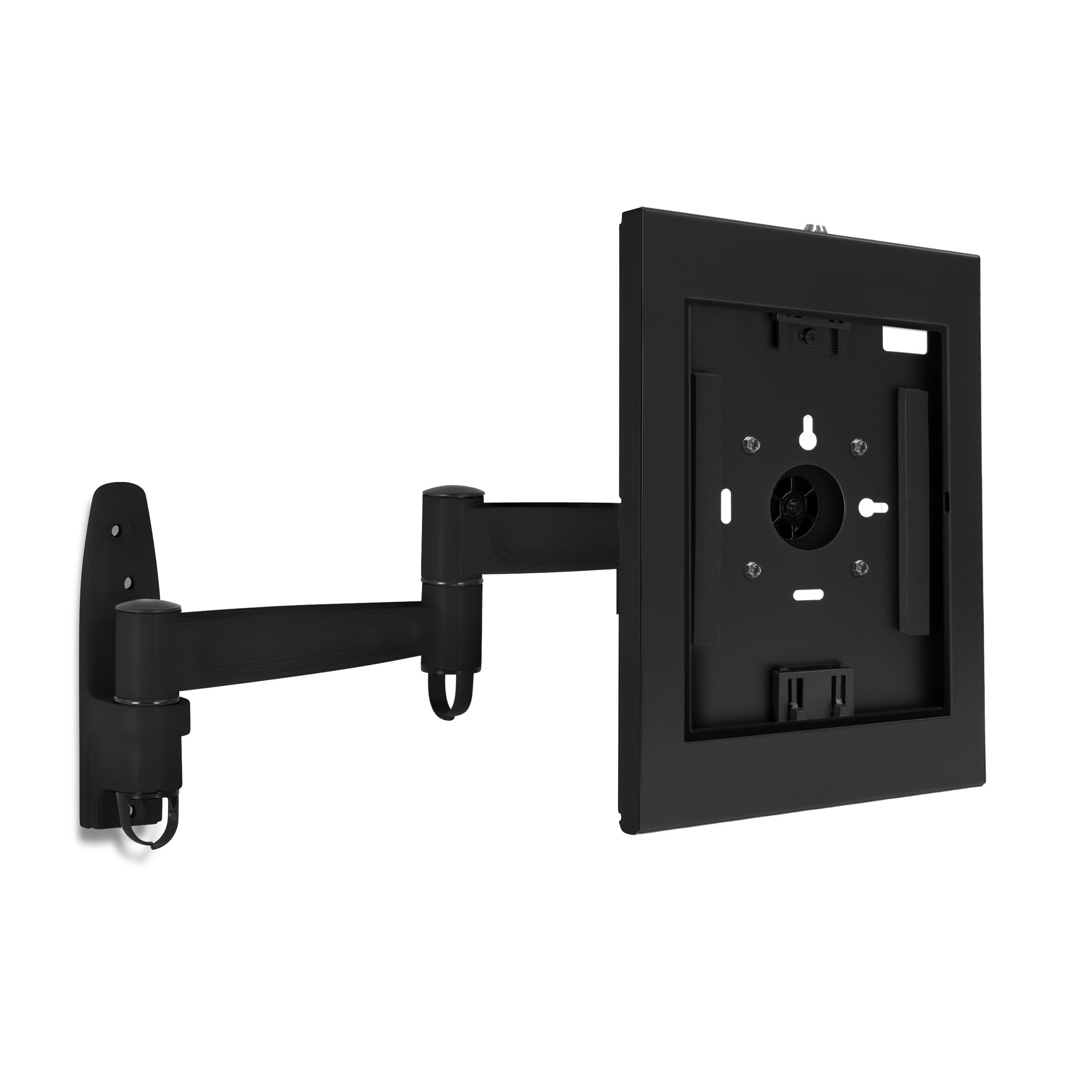 Mount-It! Anti-Theft Tablet Kiosk Wall Mount for iPad 10/9/8, iPad Pro 10.5 & iPad Air 10.5 - Secure Steel Full Motion Locking Kiosk Stand (Black) - Perfect for Retail Stores, Restaurants & Public Spaces