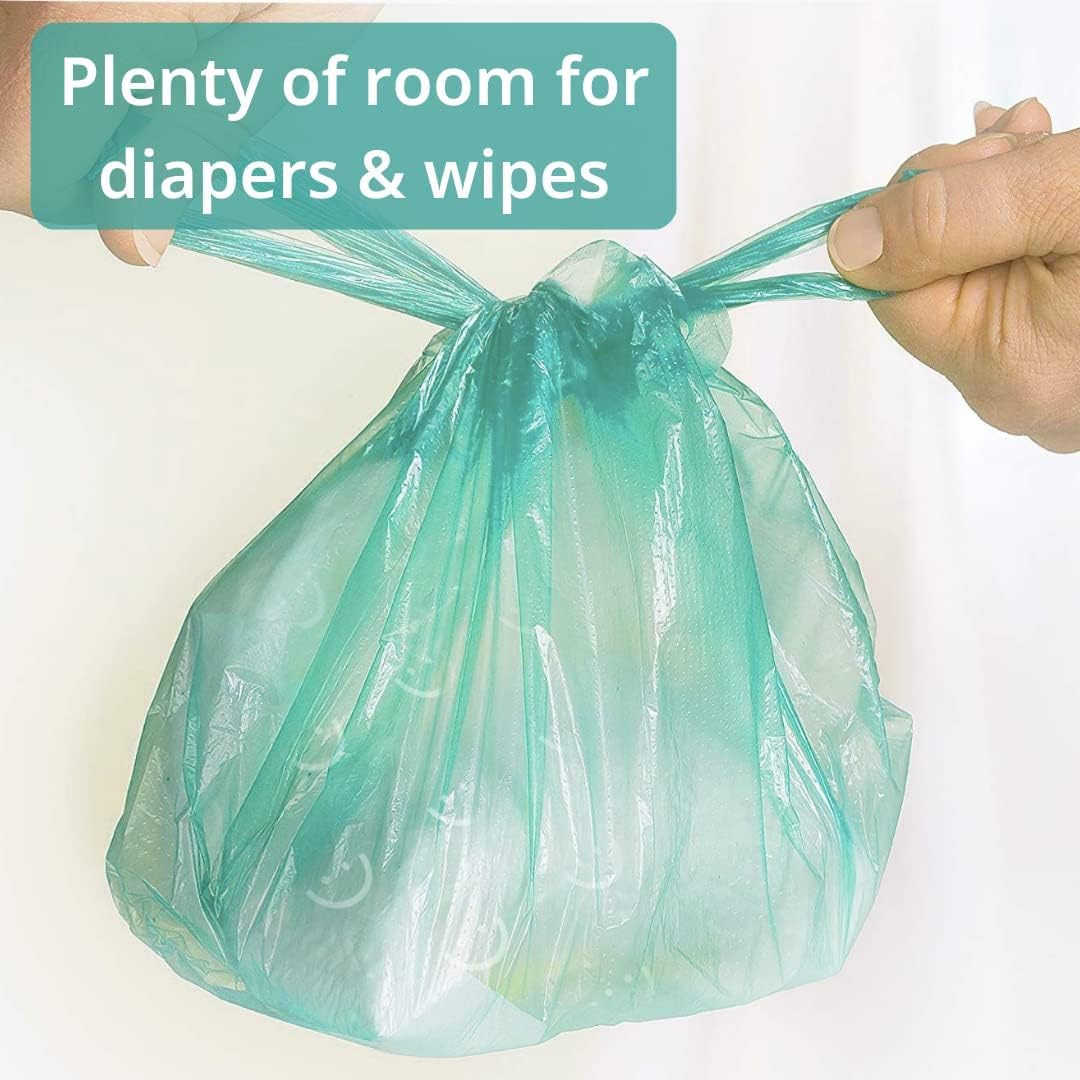 Baby Works - Scented Disposable Diaper Bags (200 Count) | Odor-Neutralizing Baby Powder Scent | Perfect for Diaper Disposal & Pet Waste | Ideal for Travel, Daycare & On-the-Go Parents