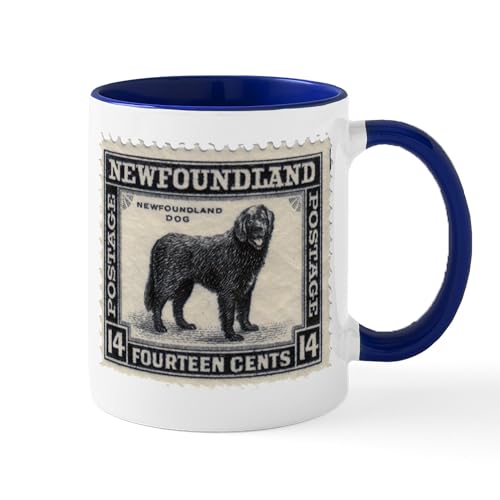 White/Navy Inside - Newfoundland Stamp Mug