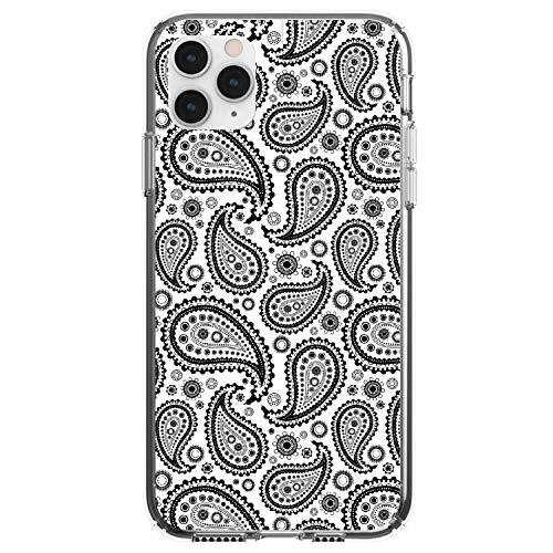 Black & White Paisley On Clear Case