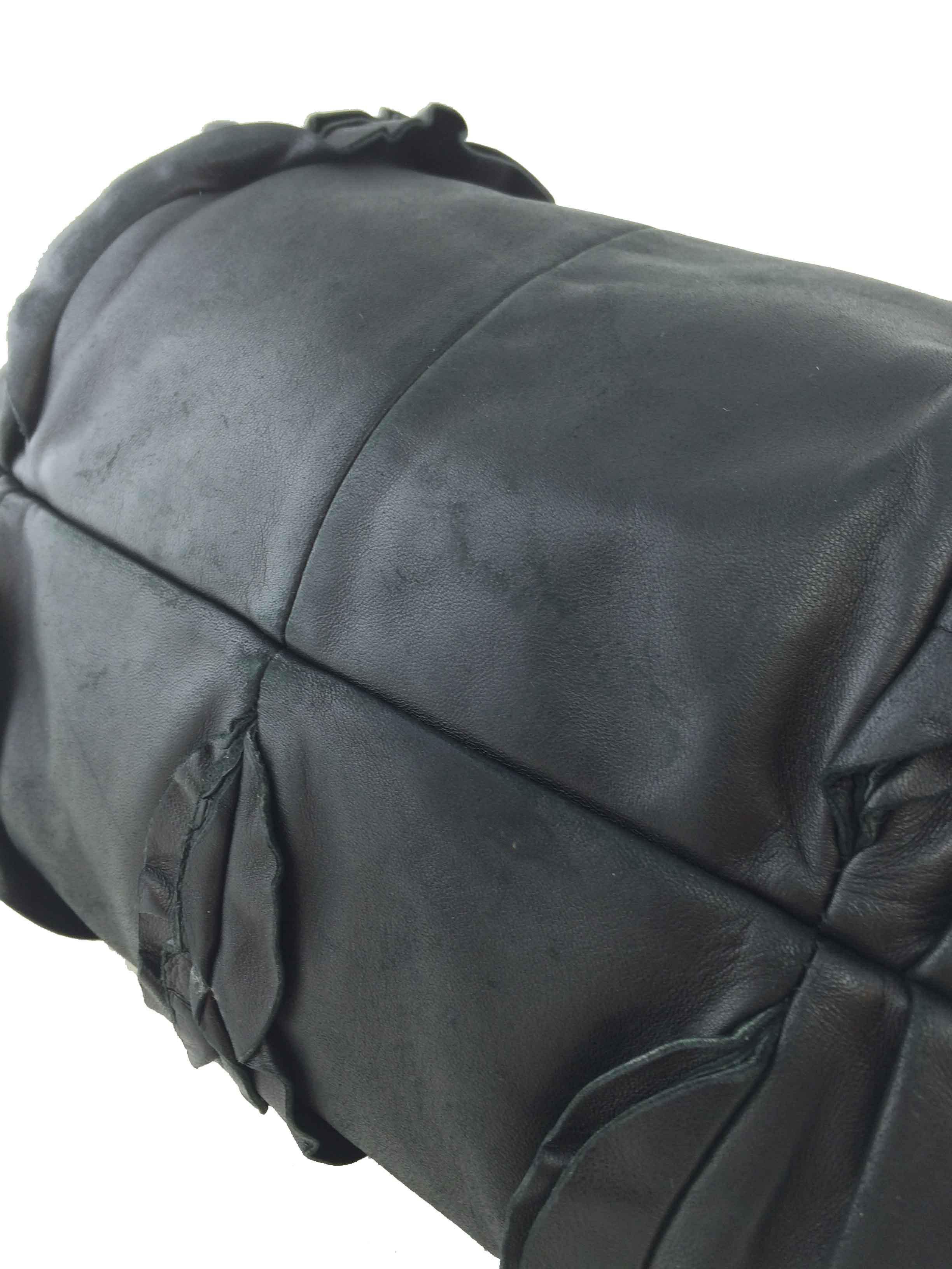Prada Nappa Leather Ruffle Hobo Bag - Women's Designer Shoulder Bag for Work, Travel & Everyday Use