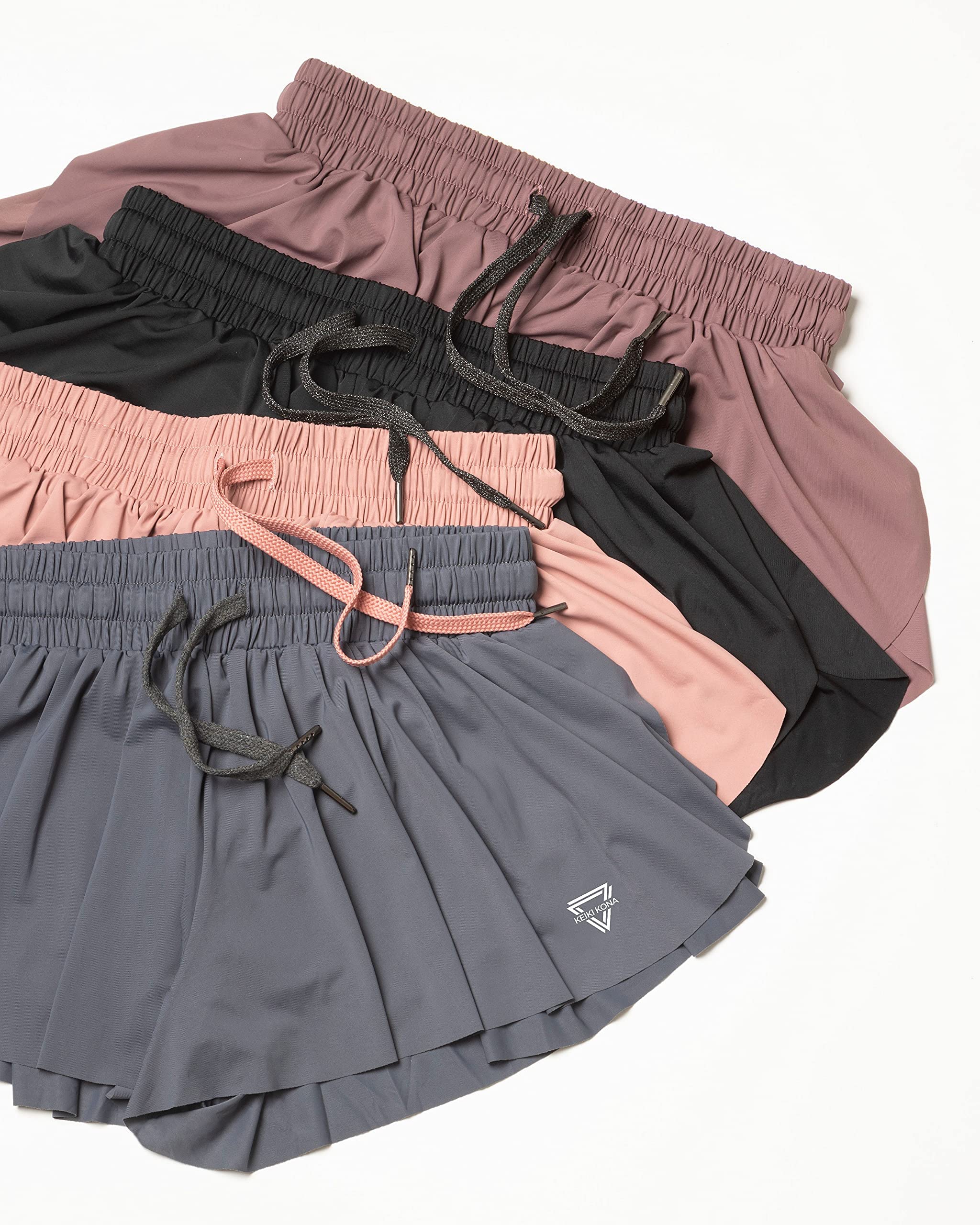 2-in-1 Flowy Fitness Shorts for Women - Quick Dry Comfortable Workout Shorts with Drawstring Waist | Perfect for Yoga, Running & Gym Training