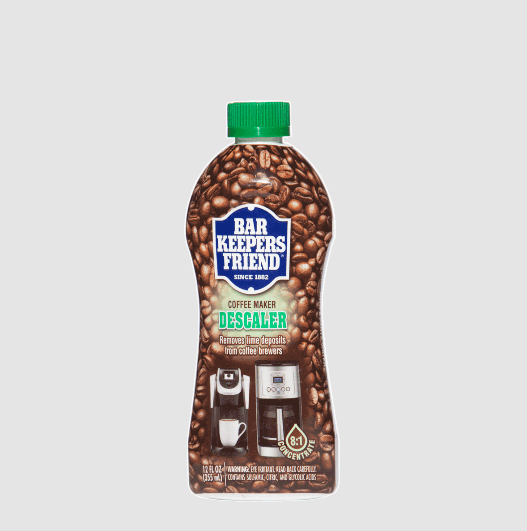 Bar Keepers Friend Coffee Maker Descaler 12oz - Effective Descaling Solution for Coffee Machines, Keurig & Espresso Makers - Perfect for Home & Office Use