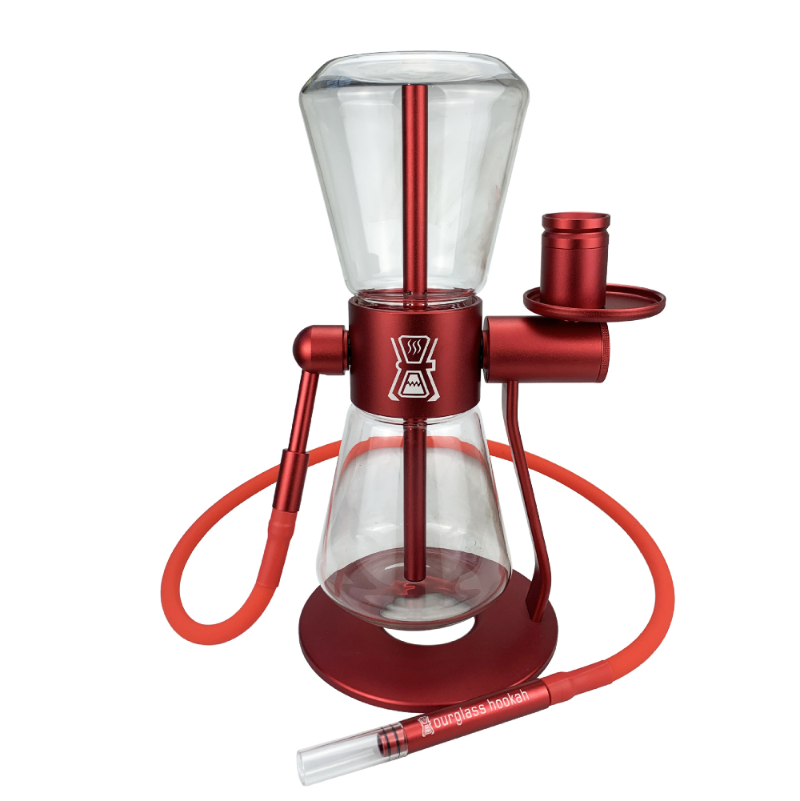 360° Rotating Gravity Bong - Sandglass Design Glass Water Pipe for Smooth Hookah Experience | Perfect for Home Parties, Relaxation & Social Gatherings