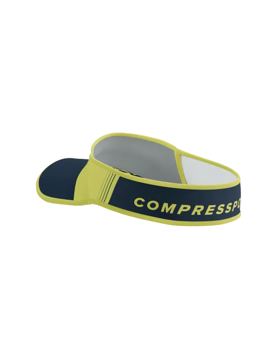 Compressport Unisex Ultralight Visor - Dress Blues/Green Sheen | Running, Cycling & Outdoor Sports Sun Protection