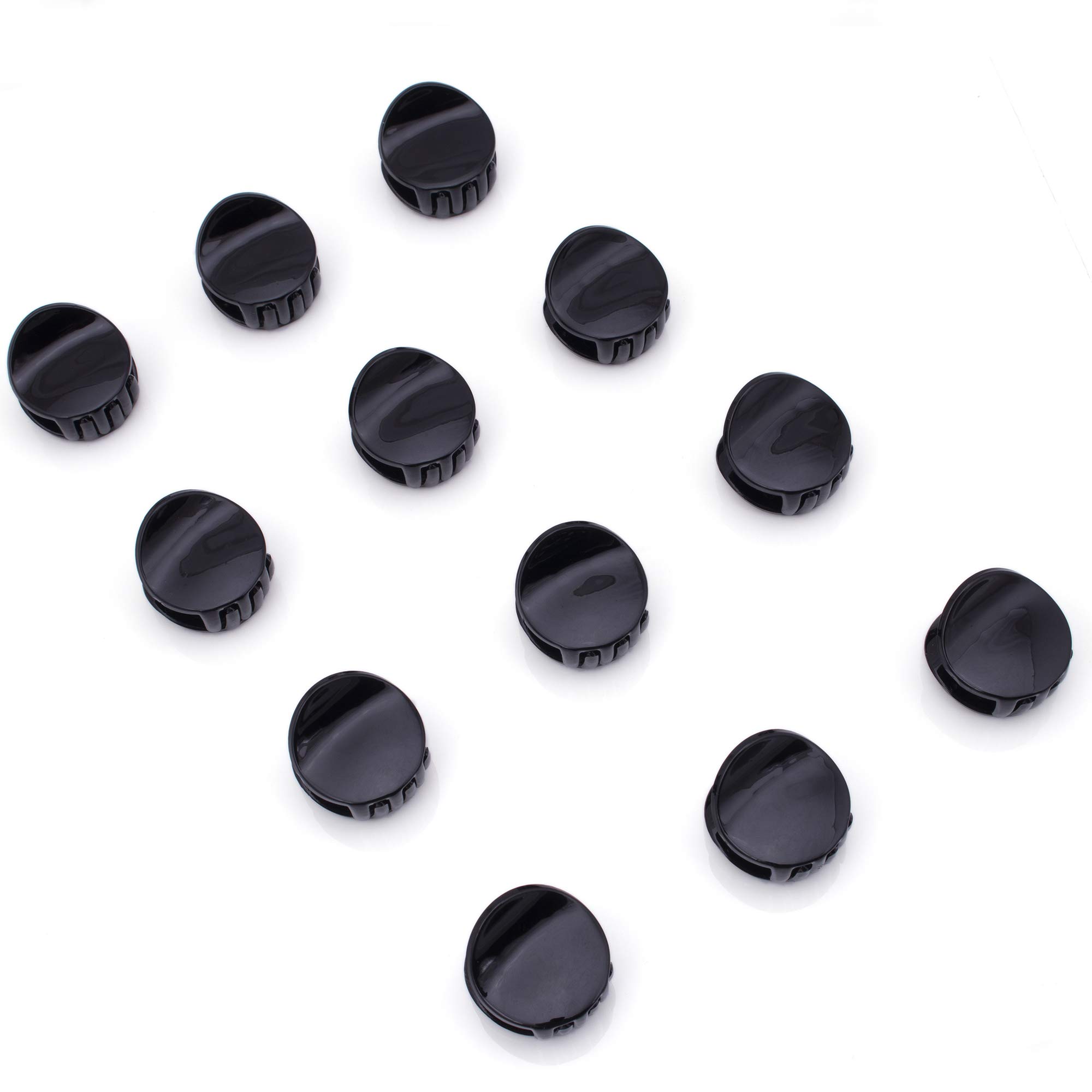 Elegant Black Butterfly Hair Clips for Women & Girls - Pack of 12 Modern Hair Accessories (Small Size) | Perfect for Weddings, Parties & Everyday Style (SKR70569)