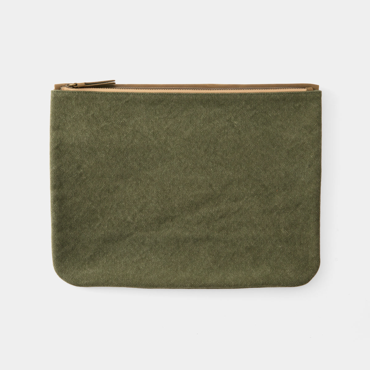 TRAVELER'S COMPANY Traveler's Factory Canvas Pouch - Large Size in Olive Green | Durable Travel Organizer for Passport, Wallet & Accessories | Perfect for Camping, Hiking & Daily Commute