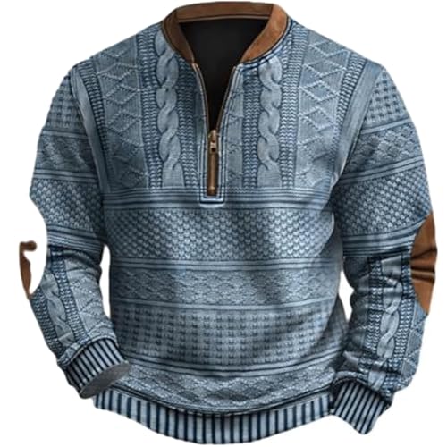 Vintage Print Zip-Up Sweatshirt for Men | Retro Graphic Pullover Hoodie | Whitecloths Life Casual Wear | Perfect for Streetwear, Lounge & Everyday Outfits