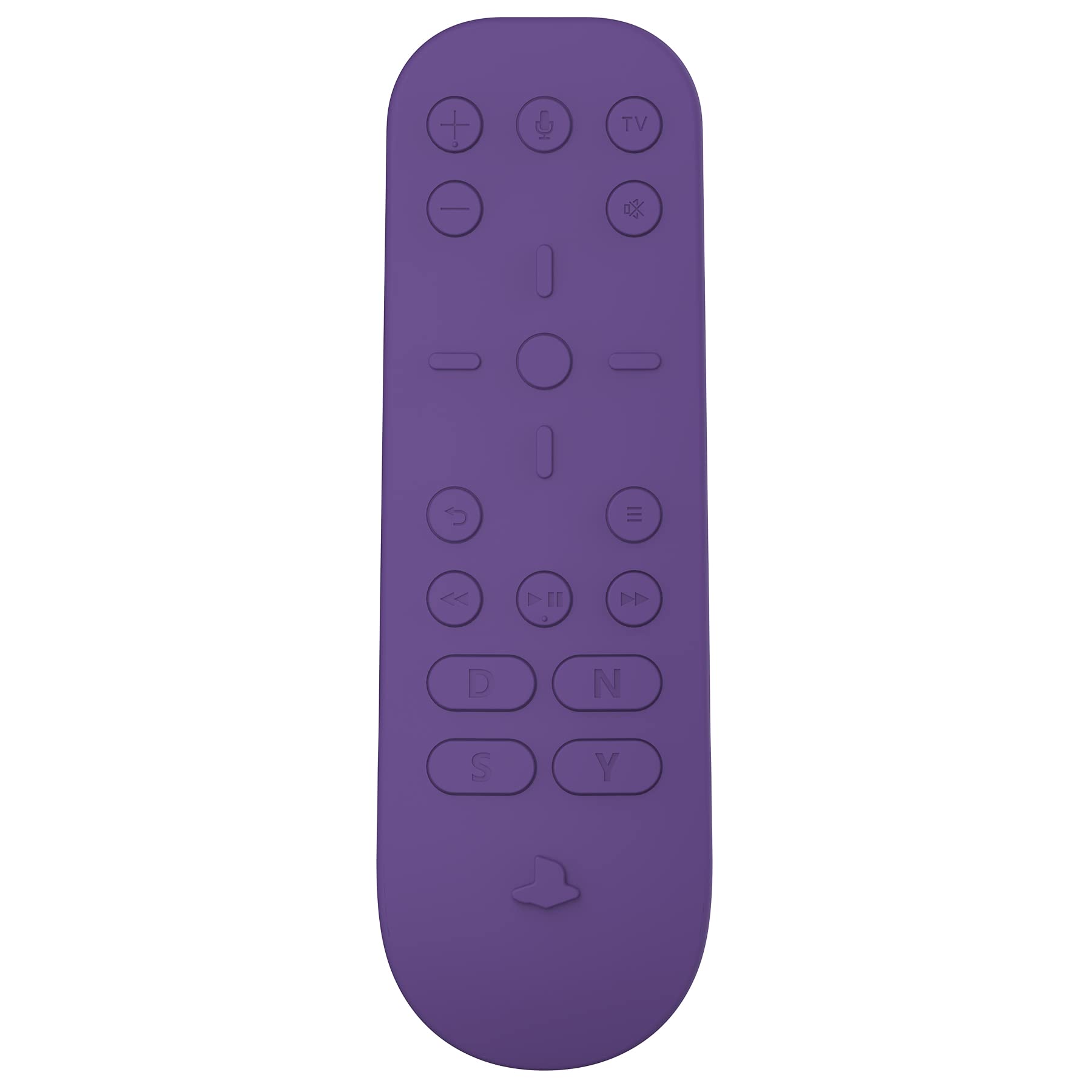 PlayVital Silicone Protective Case for PS5 Media Remote Cover - Ergonomic Full Body Protector Skin for PS5 Remote Control (Purple) - Perfect for Gaming, Home Entertainment & Dust Protection