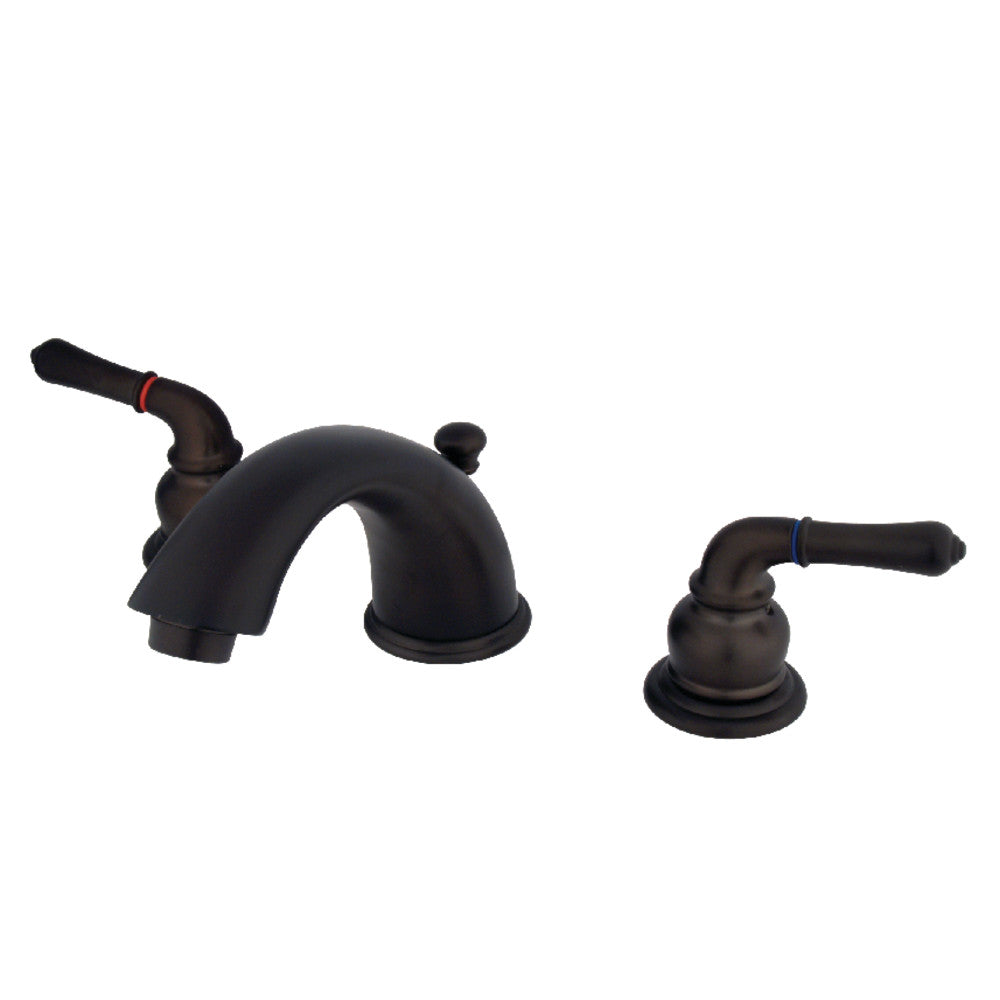 Kingston Brass GKB963 Widespread Bathroom Faucet - 8 Inch Centerset, Oil Rubbed Bronze Finish, High Arc Spout for Modern Bathroom Sink - Perfect for Bathroom Vanity, Guest Bath, and Powder Room Upgrades