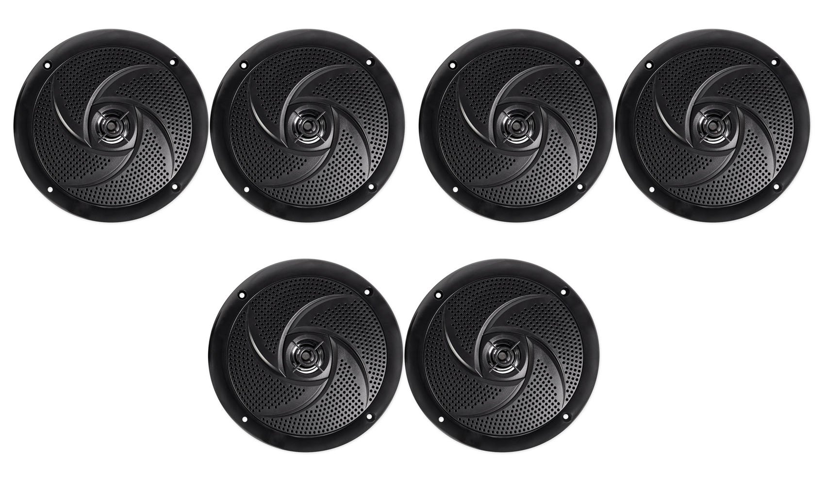 Rockville RSM65B 6.5 Inch 960W Waterproof Marine Boat Speakers - Slim Shallow Mount Design for Boats, Yachts & Outdoor Water Sports