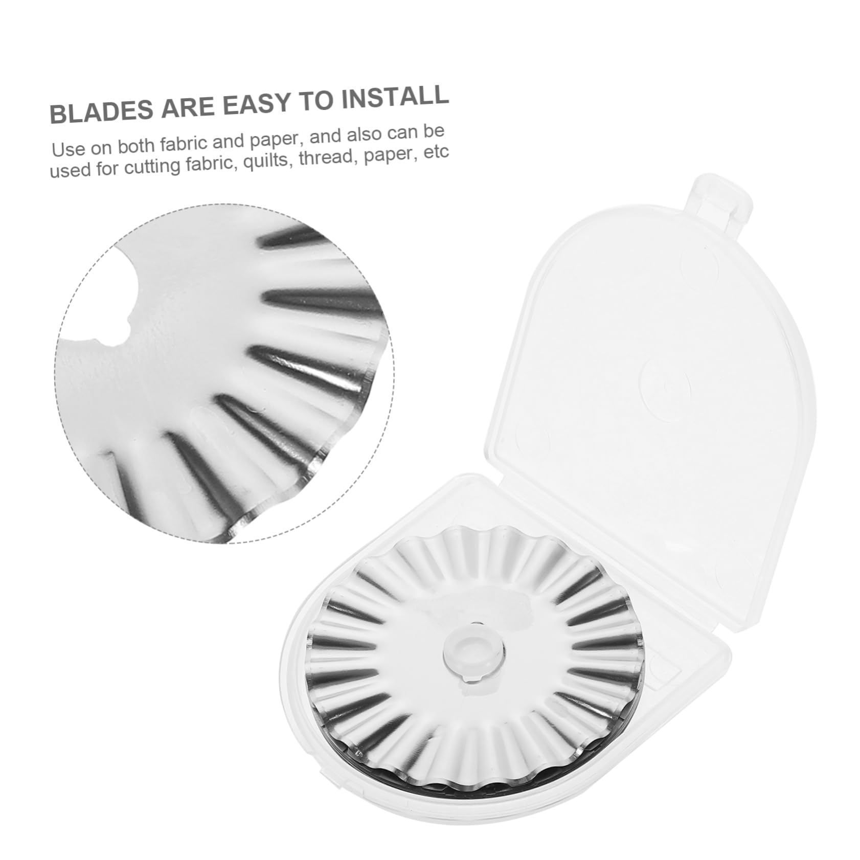Ciieeo 10Pcs Rotary Cutter Blades - Premium Replacement Blades for Fabric Cutting, Quilting & Scrapbooking - Compatible with Most Rotary Cutters - Perfect for DIY Crafts, Sewing Projects & Paper Cutting
