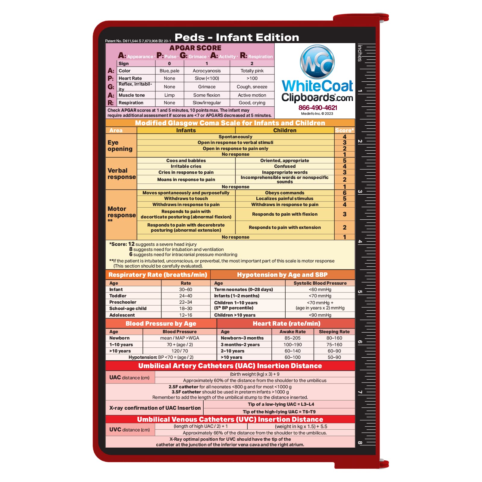 Whitecoat Clipboard® - Red Pediatric Edition | Durable Medical Clipboard for Doctors & Nurses | Perfect for Hospitals, Clinics & Pediatric Care
