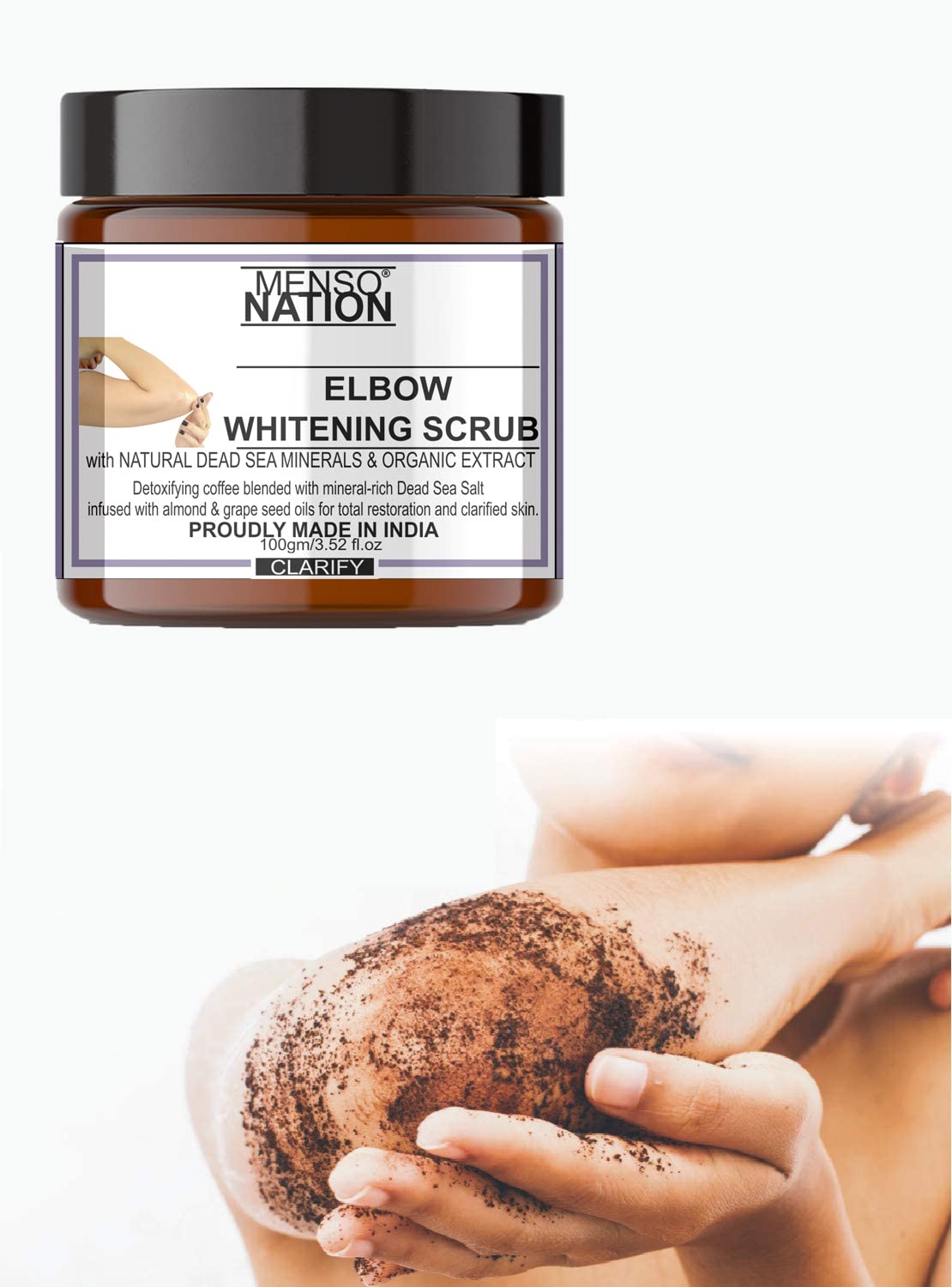 Mensonation Charcoal Scrub 100g (2 Pack) - Deep Exfoliating Facial Cleanser for Dark Spots, Acne & Blemish Treatment - Skin Brightening, Moisturizing & Tightening - Perfect for Daily Skincare Routine & Spa Night
