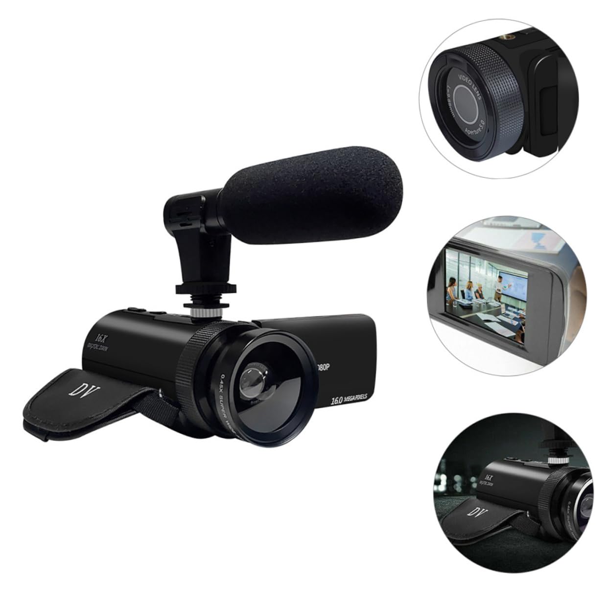 Abaodam 2 Pack HD Digital Video Camera Recorder with Microphone - Portable DVR Camcorder for Vlogging, Travel, Home Security & Outdoor Adventures