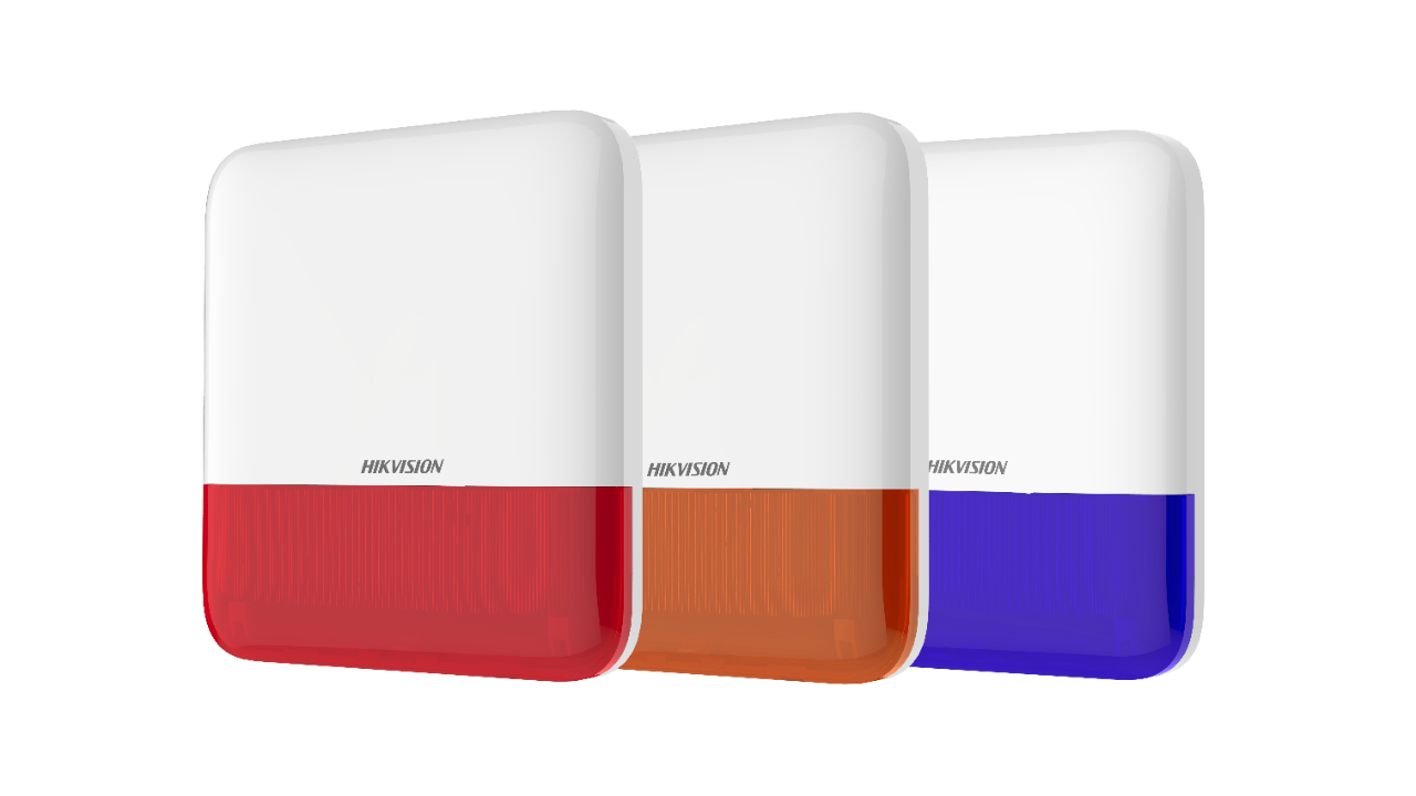 Outdoor Siren with Red Cover - DS PS1 E WE - Loud Alarm for Home Security, Garden & Warehouse Protection - Weatherproof & Durable Safety Device