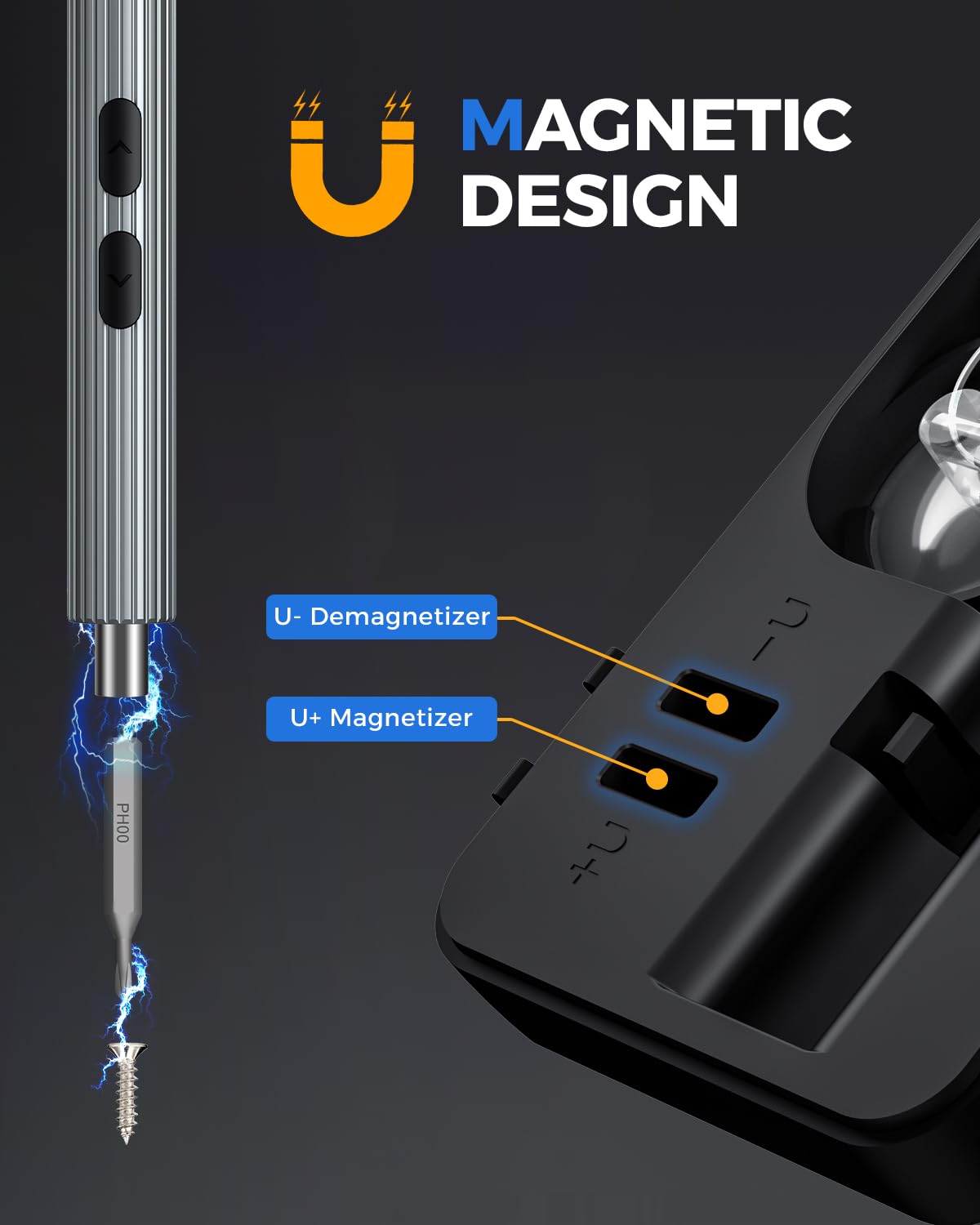 LIFEGOO 58-in-1 Mini Electric Screwdriver Set with 50 Magnetic Bits & Digital Display - Precision Repair Tool Kit for Electronics, Phones, Cameras, Laptops, Watches - Perfect for DIY Home Repairs & Professional Technicians