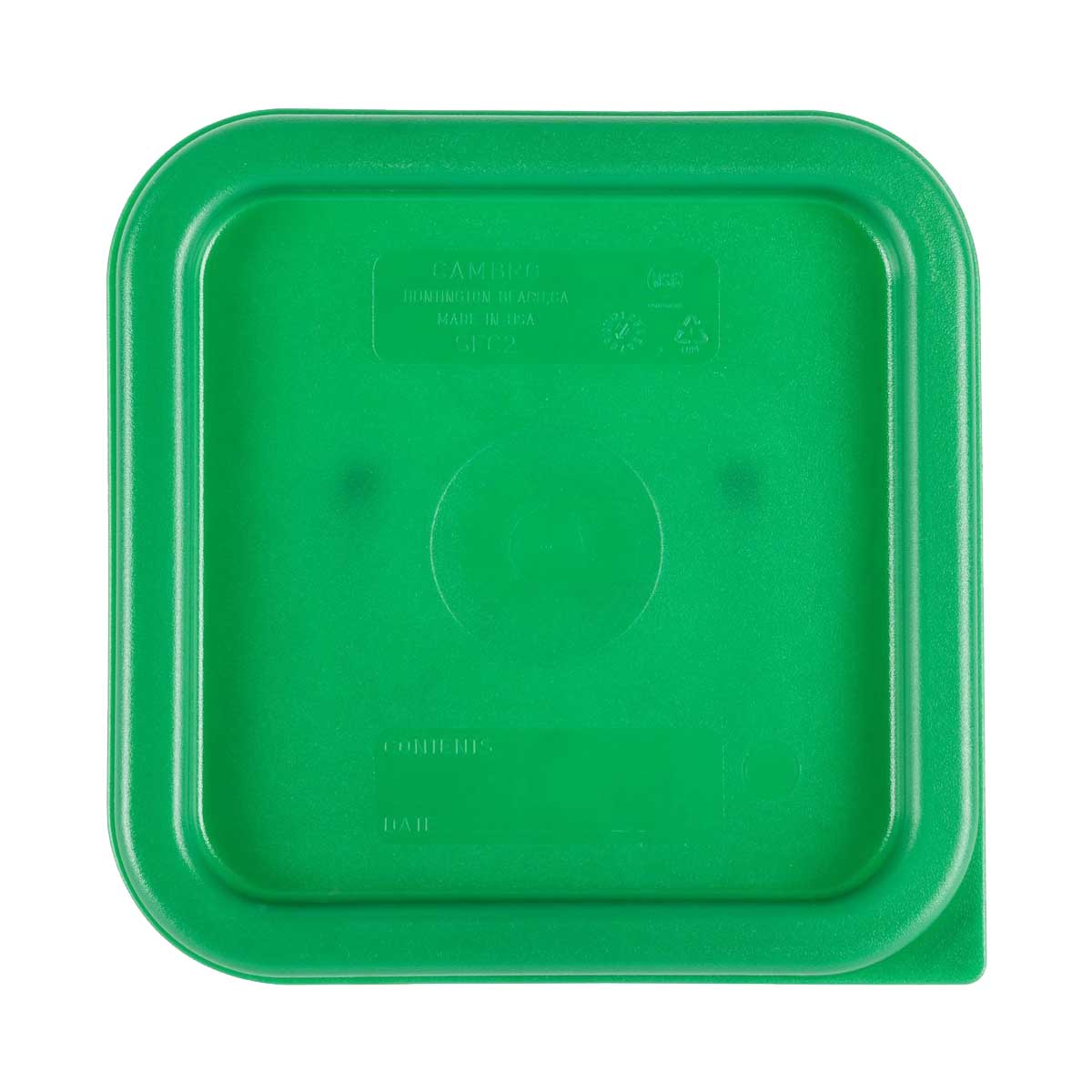 Cambro SFC2452 CamSquare 2 & 4 qt Food Storage Container Lid in Kelly Green - Durable Commercial Kitchen & Meal Prep Essentials for Restaurants & Home Cooking