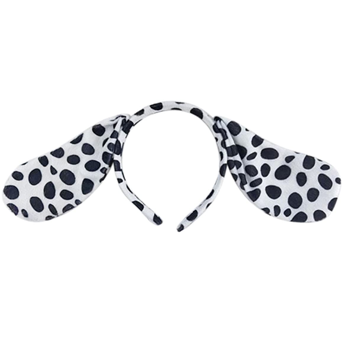 Women's Halloween Dalmatian Dog Costume - Sublimation T-Shirt with Red Collar & Dog Ears Headband - Perfect for Halloween Parties, Cosplay & Pet Lover Outfits