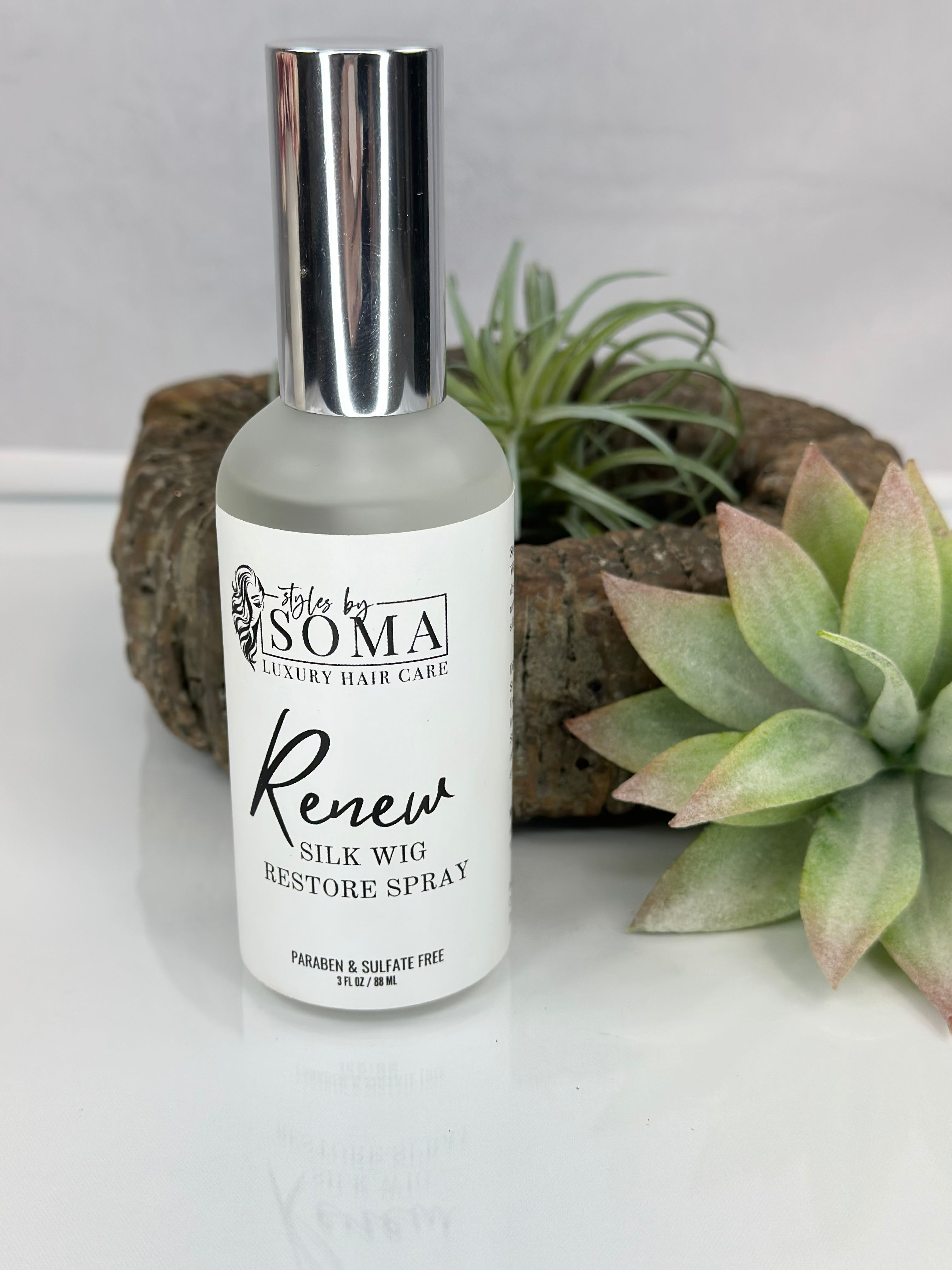Renew Silk Wig Restore Spray - Revitalizing & Conditioning Treatment for Synthetic & Human Hair Wigs | Perfect for Daily Care, Styling & Heat Protection