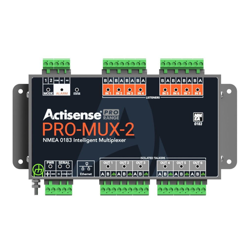 Actisense PRO MUX 2 NMEA 0183 Intelligent Multiplexer for Marine Navigation - Boat GPS Data Combiner for Smooth Sailing & Fishing Trips