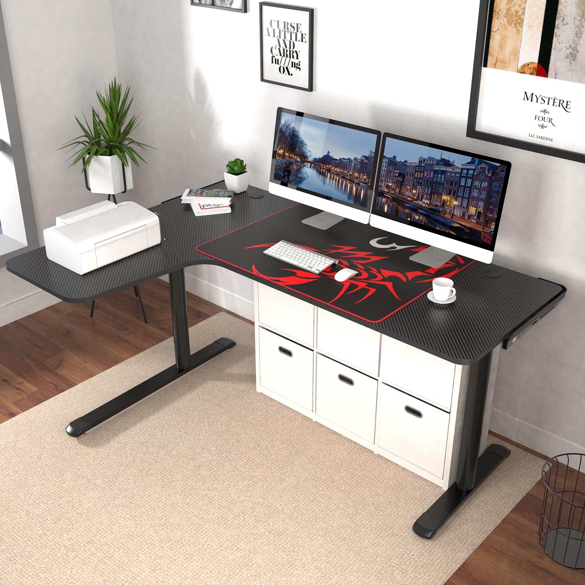 EUREKA ERGONOMIC L-Shaped Gaming Desk 60