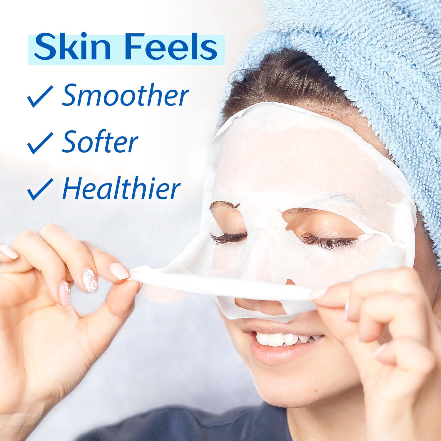 Ebanel 15 Pack Collagen Peptide Hydrating Face Masks - Brightening, Firming & Anti-Aging Sheet Masks with Hyaluronic Acid, Vitamin C, Chamomile & Aloe | Instant Moisturizing Spa Facial Mask for Glowing Skin | Perfect for Daily Skincare, Spa Days & Travel Essentials