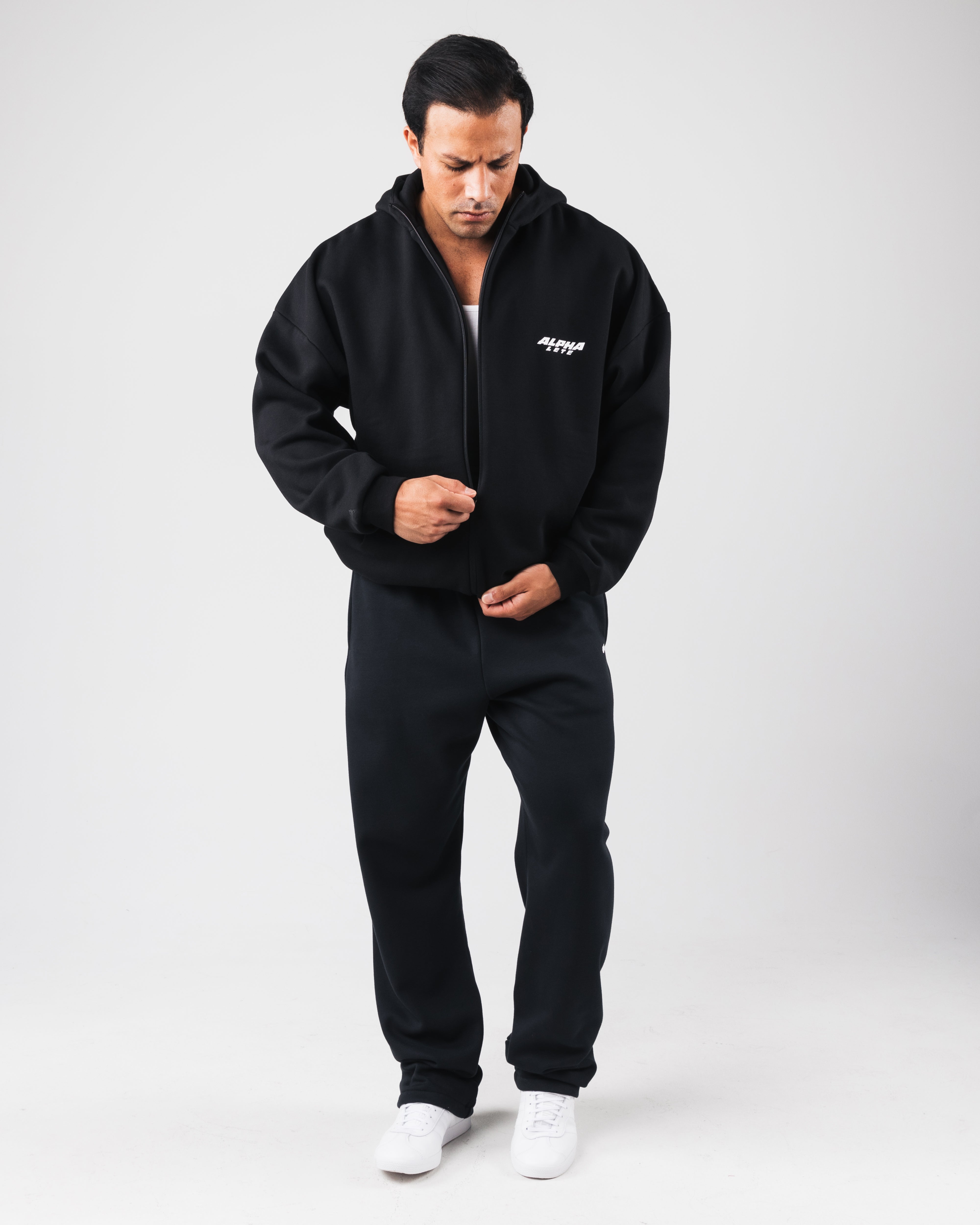 Force Renew Zip Hoodie for Men & Women - Lightweight Fleece Jacket with Pockets - Black - Perfect for Outdoor Activities, Gym & Casual Wear