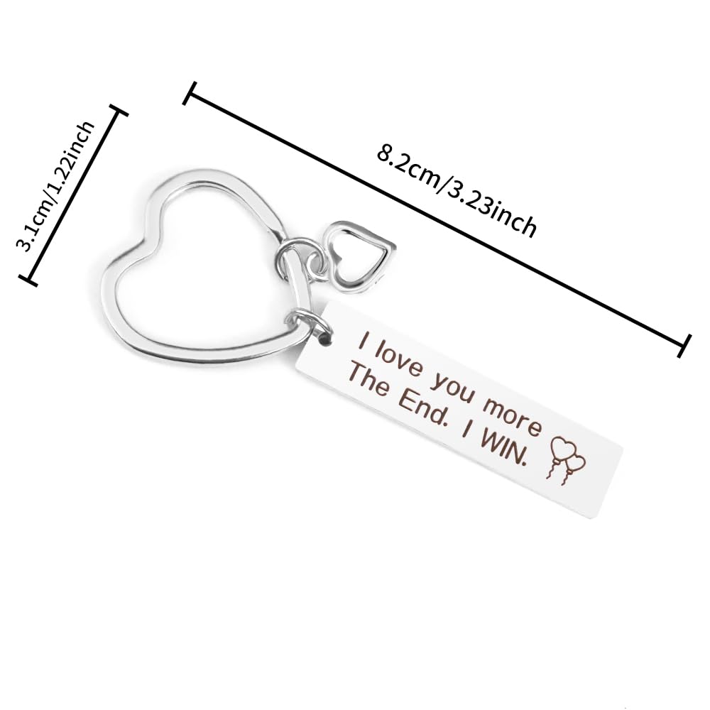 Valentine's Day Gifts for Him & Her - Romantic Couple Keychains for Boyfriend, Girlfriend, Husband & Wife - 'I Love You' & 'Love You More' Engraved Keyrings - Perfect Anniversary, Wedding & Relationship Gifts for Couples - Use for Keys, Bags & Everyday Carry