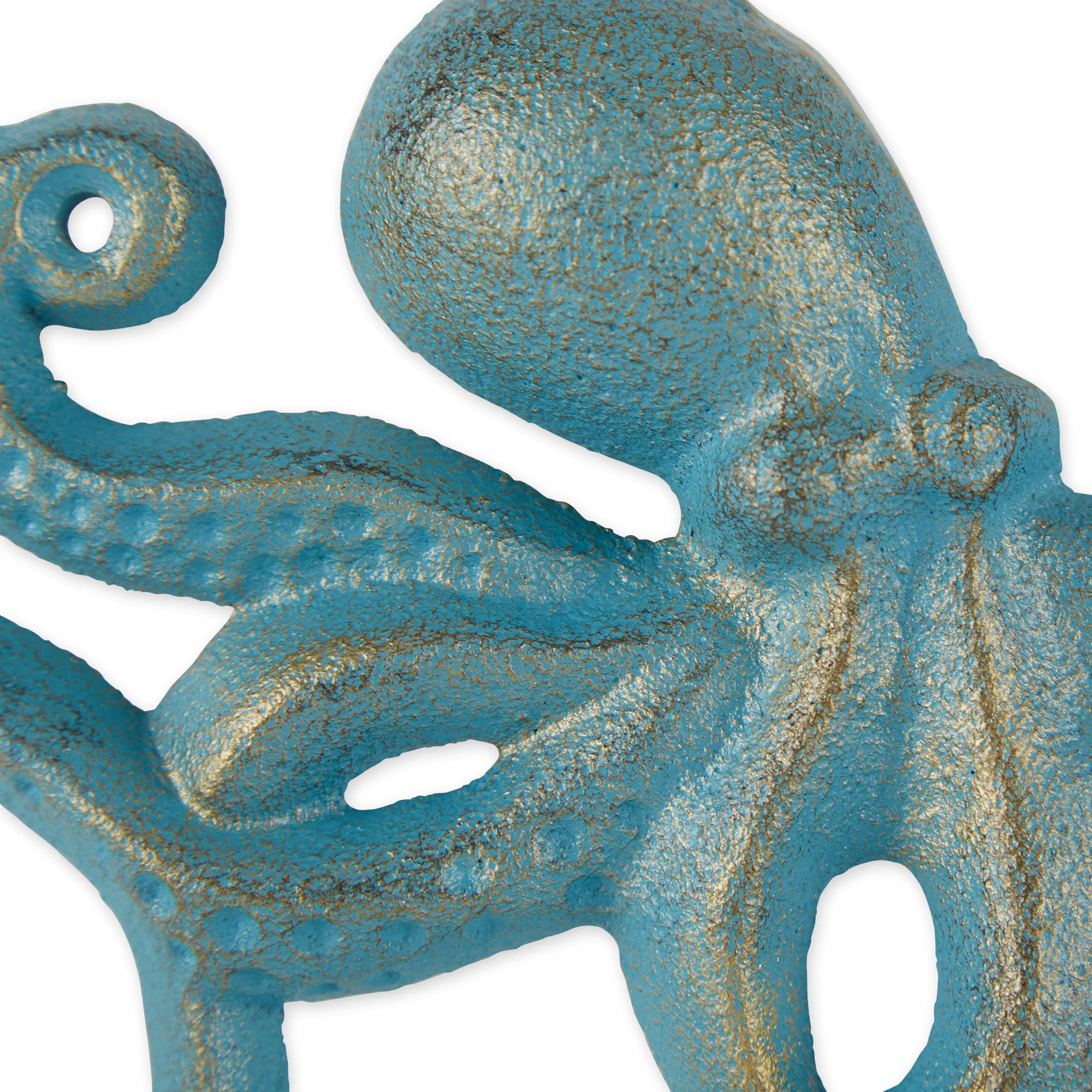 DII Decorative Cast Iron Wall Hook Collection - Octopus Design for Hanging Coats, Hats & Keys | Perfect for Entryway, Bedroom & Bathroom Organization
