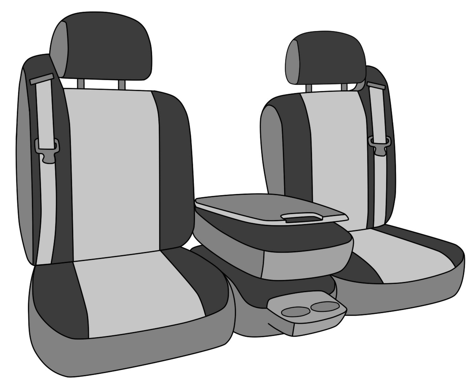 CalTrend Neoprene Seat Covers for 2003-2007 Ford F-250/F-350/F-450/F-550 Super Duty Trucks - 40/20/40 Split Bench Design, Red with Black Trim | Waterproof & Durable Protection for Work Trucks & Off-Road Adventures