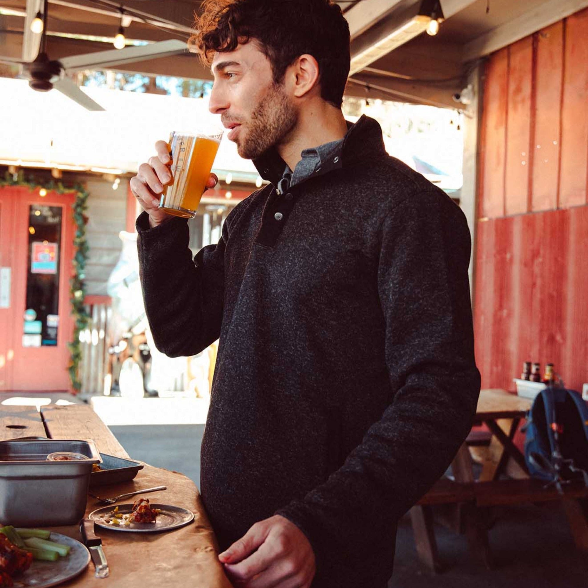 Men's Casual Norris Pullover Sweatshirt - Heather Grey - Soft Comfortable Fleece for Everyday Wear & Outdoor Activities