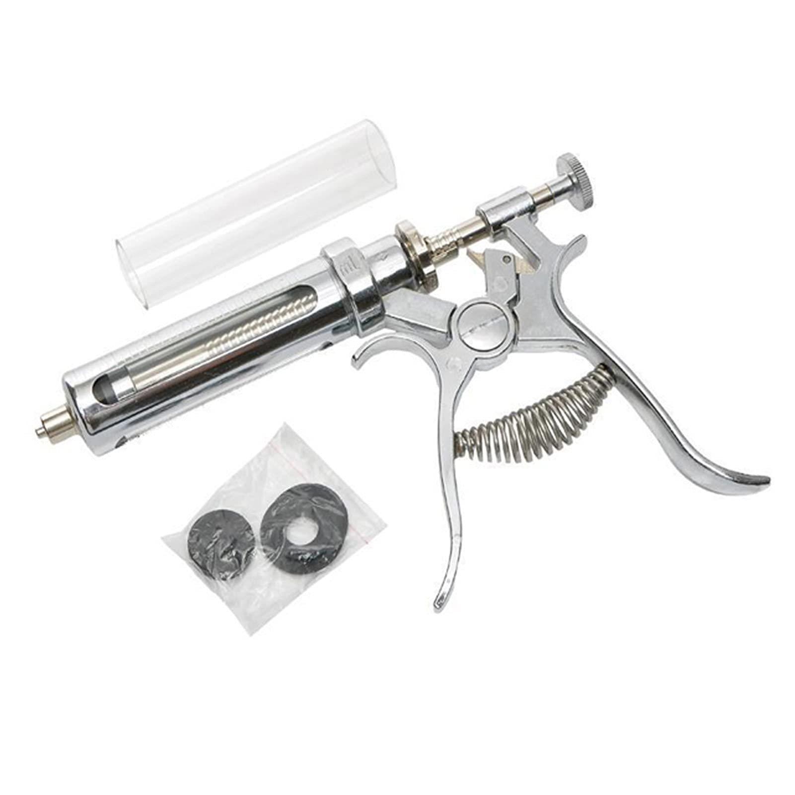 30ml Semi Automatic Continuous Syringe - Adjustable Veterinary Injection Gun for Pigs, Cattle, Sheep & Horses | Perfect for Livestock Vaccinations & Medication Administration