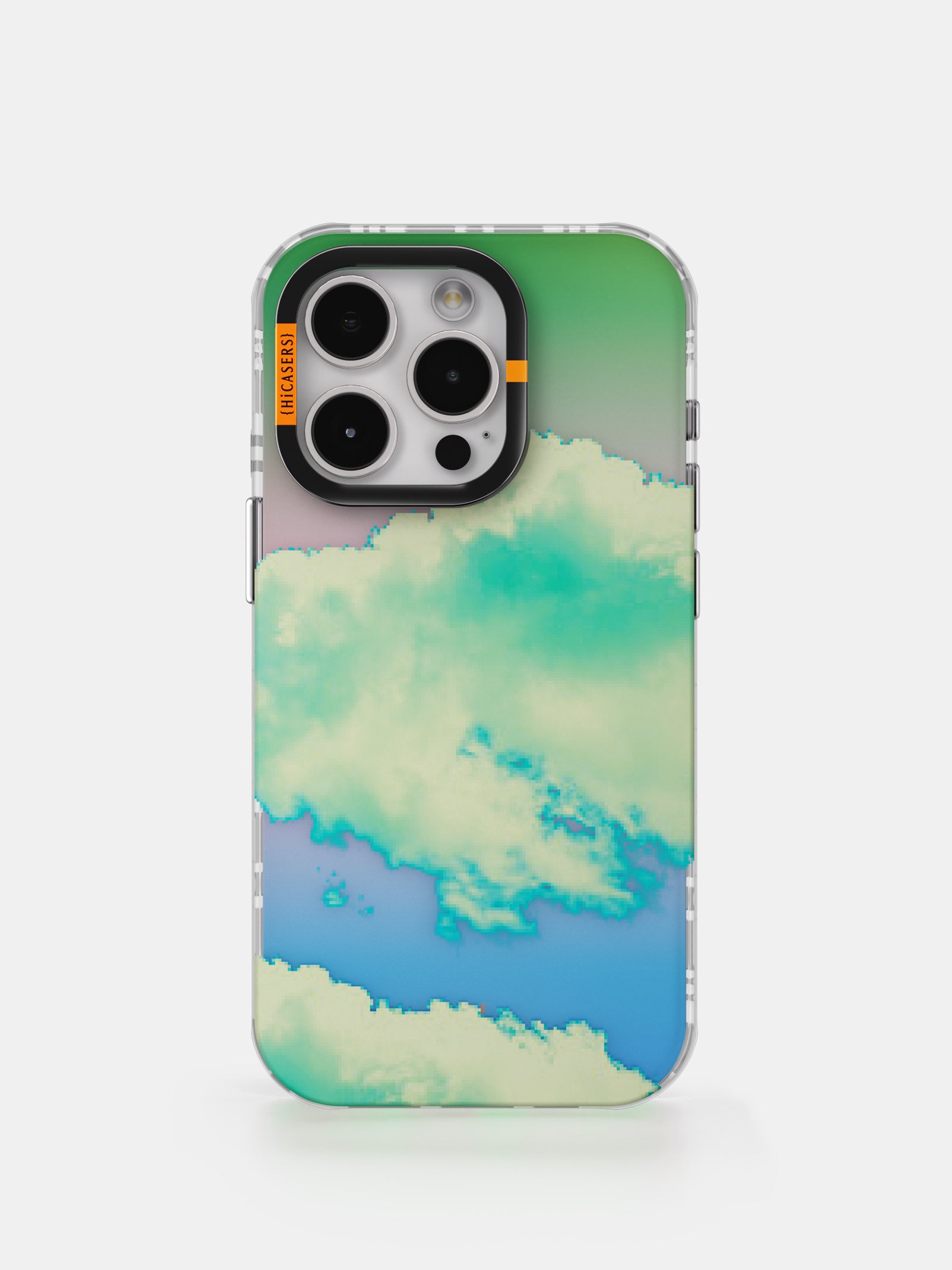 Soft Clouds Iridescent Phone Case for iPhone & Samsung - Shimmering Green Protective Cover for Everyday Use & Special Occasions