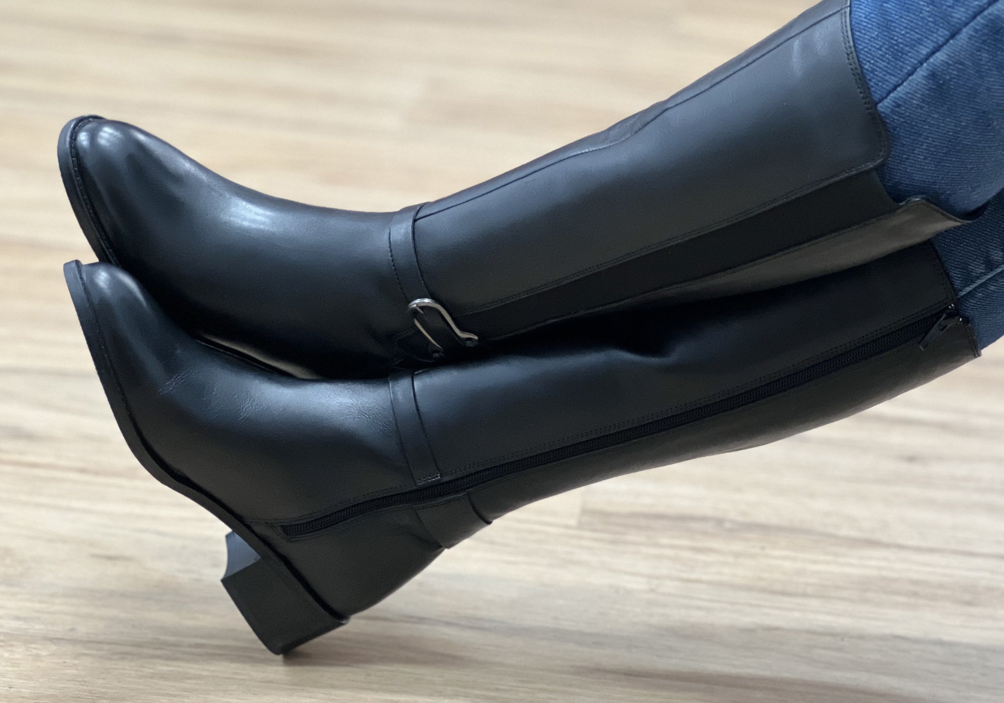 Orizonte Elita Women's Knee High Leather Boots - Comfortable European Style for Winter, Fall & Casual Wear
