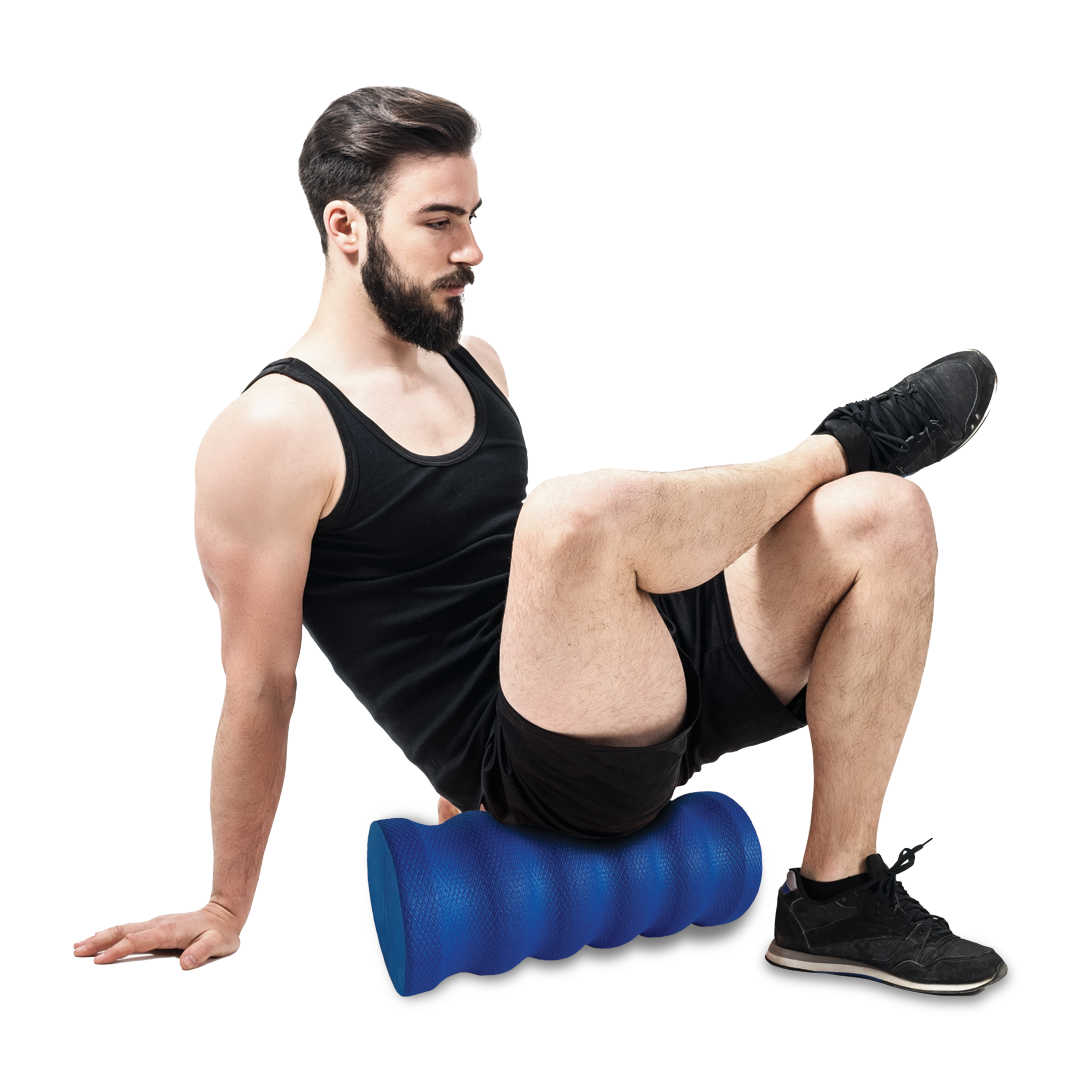66Fit Wave Pro Foam Roller - 35cm High Density Muscle Massage Roller for Recovery, Pain Relief & Flexibility - Perfect for Gym, Yoga & Home Workouts