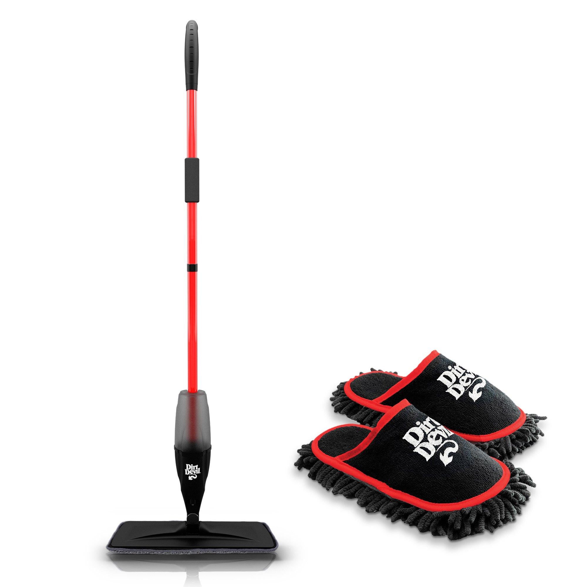 Best Spray Mop and Cleaning Slippers Bundle - 2-in-1 Floor Cleaning Kit for Hardwood, Tile & Laminate Floors - Perfect for Home, Kitchen & Bathroom Cleaning