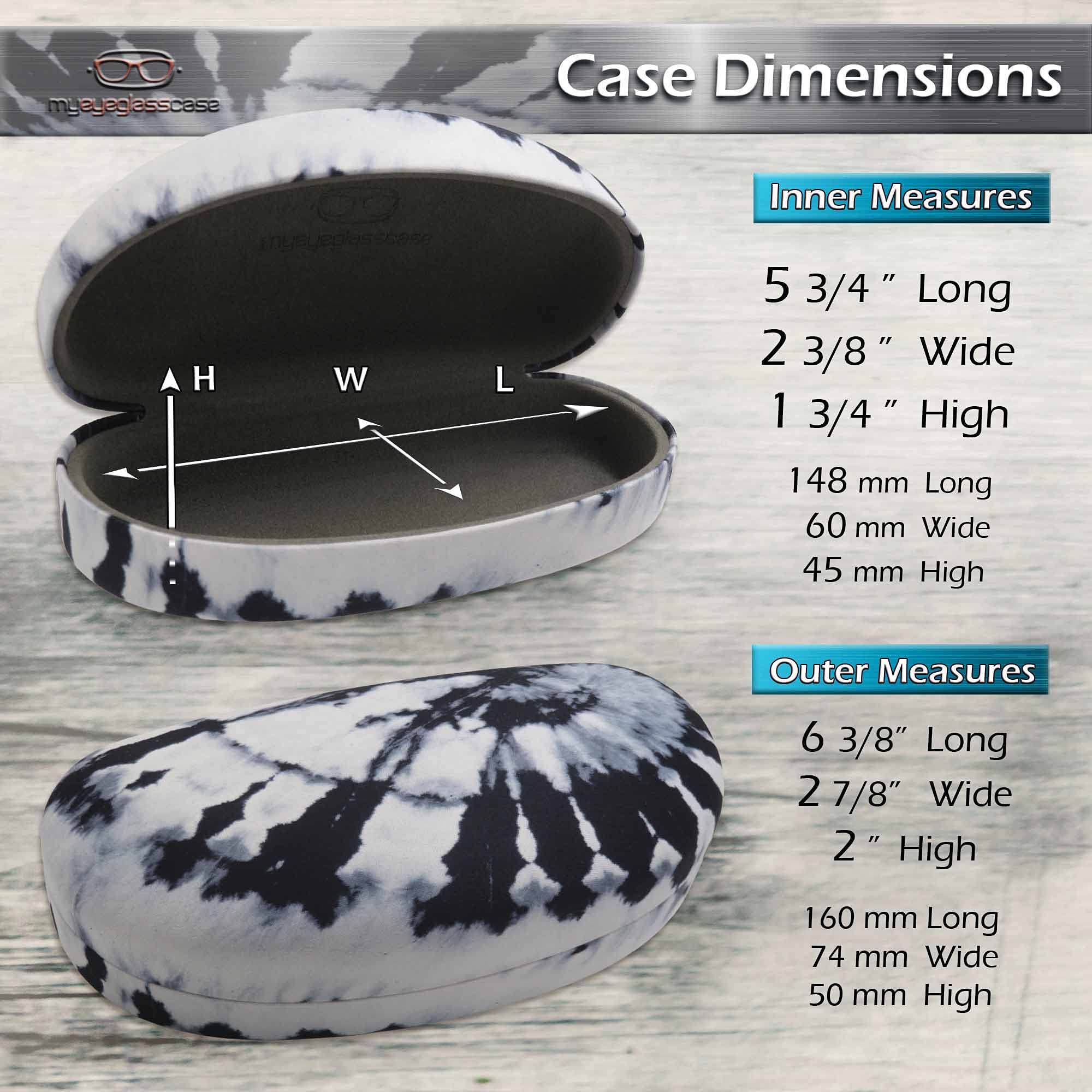 MyEyeglassCase Hard Sunglasses Case - Durable Hard Shell Eyeglass Holder for Women & Men - Large Protective Glasses Case with Pouch & Cleaning Cloth - Perfect for Travel, Work, and Everyday Use