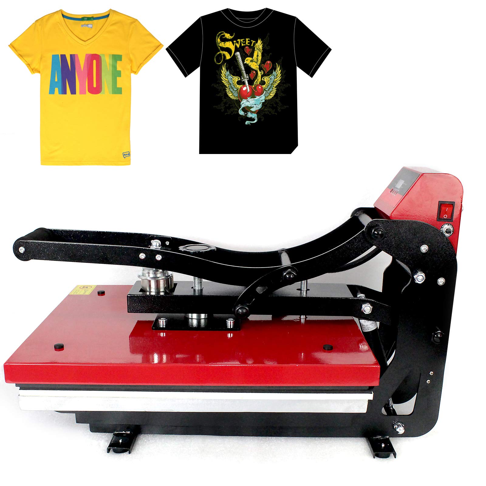 16x20 Inch Clamshell Auto Open Heat Press Machine - Multifunctional Sublimation Combo T-Shirt Press with Magnetic Semi-Automatic Transfer Printer for DIY Apparel, Custom T-Shirts & Sublimation Printing Projects