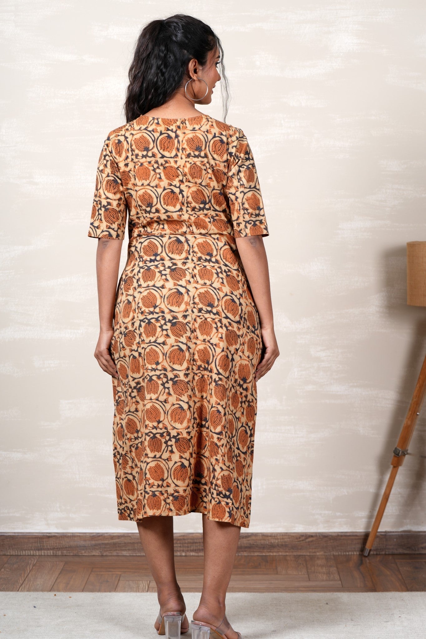 Mulan Hand Block Printed Dress - Traditional Indian Cotton Dress for Women - Boho Chic Floral Maxi Dress for Casual Wear, Beach, and Festivals